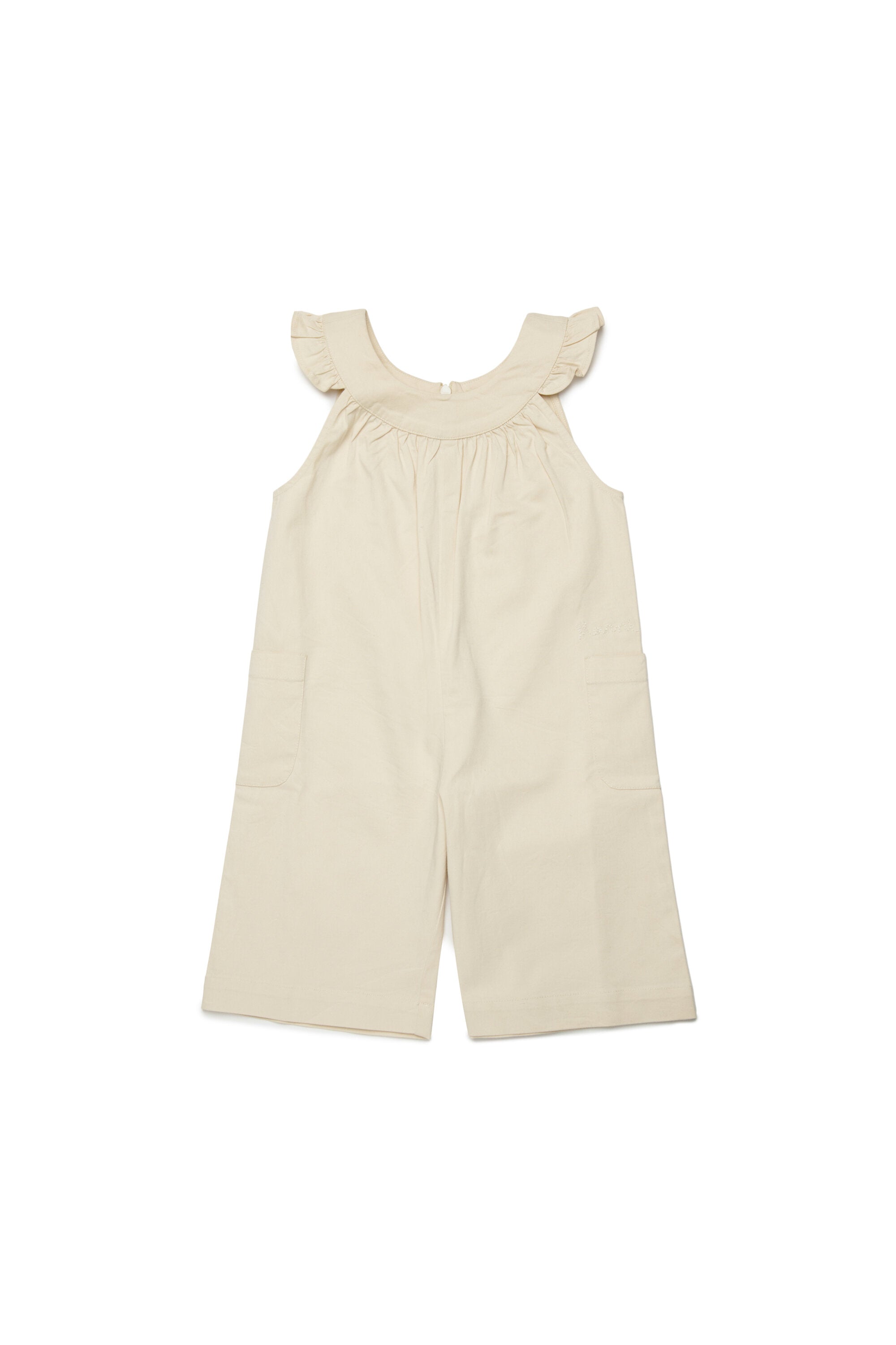 Jumpsuit with ruffles on the shoulders