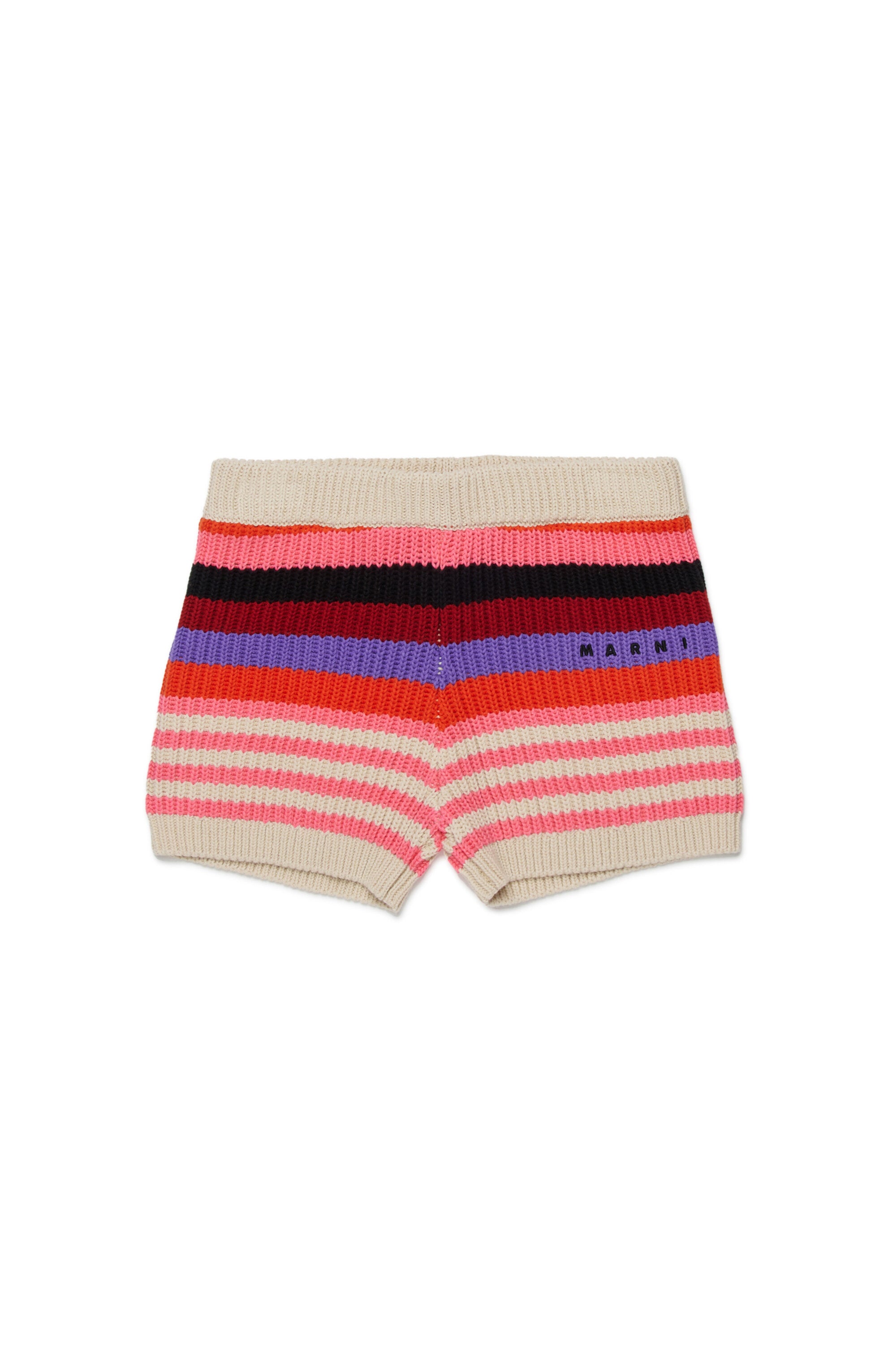 Knit shorts with logo