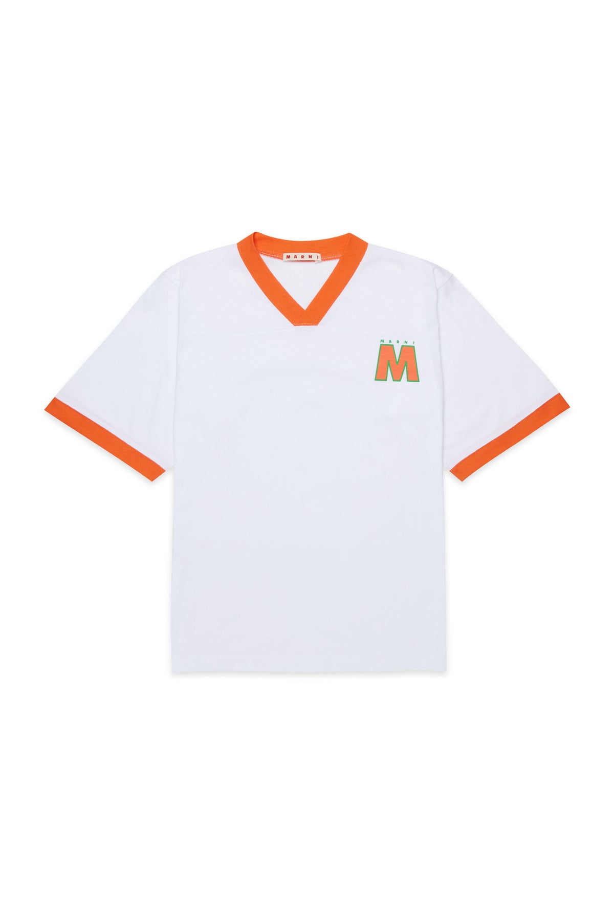 ロゴ入りVネックTシャツ