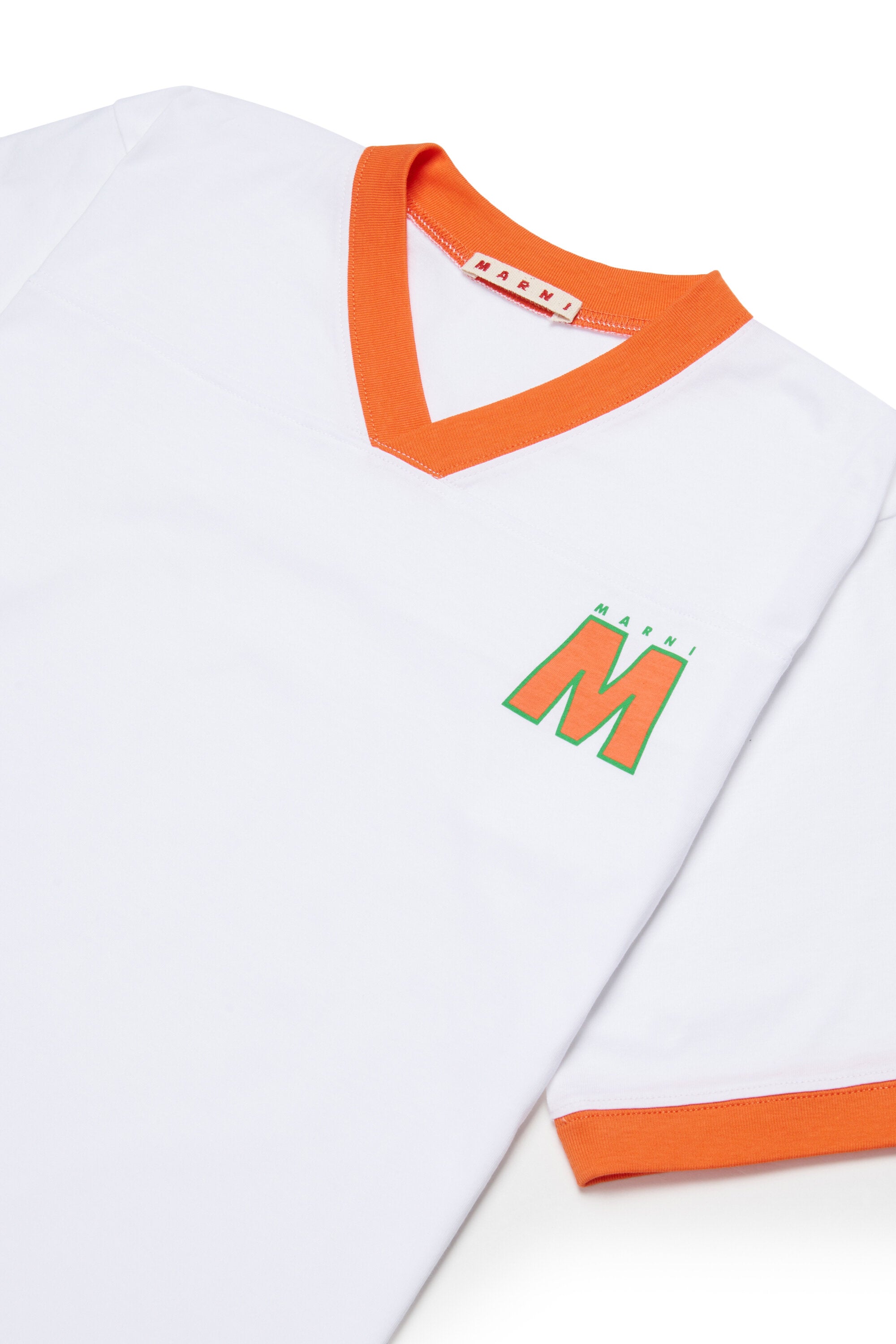 V-neck T-shirt with logo