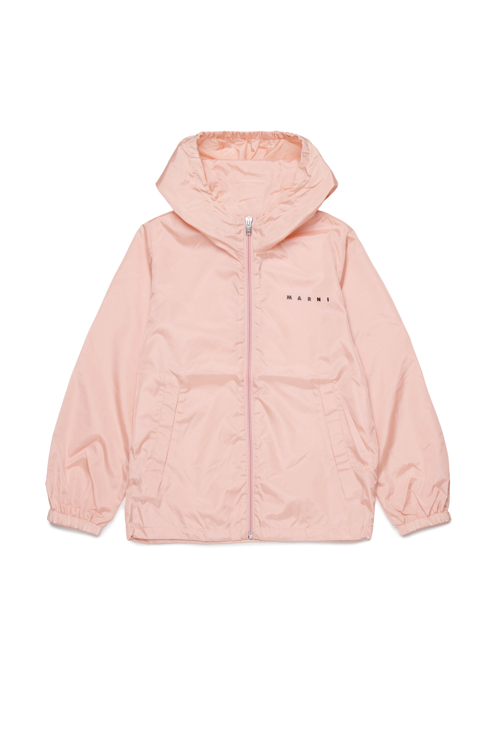 Windbreaker with printed logo