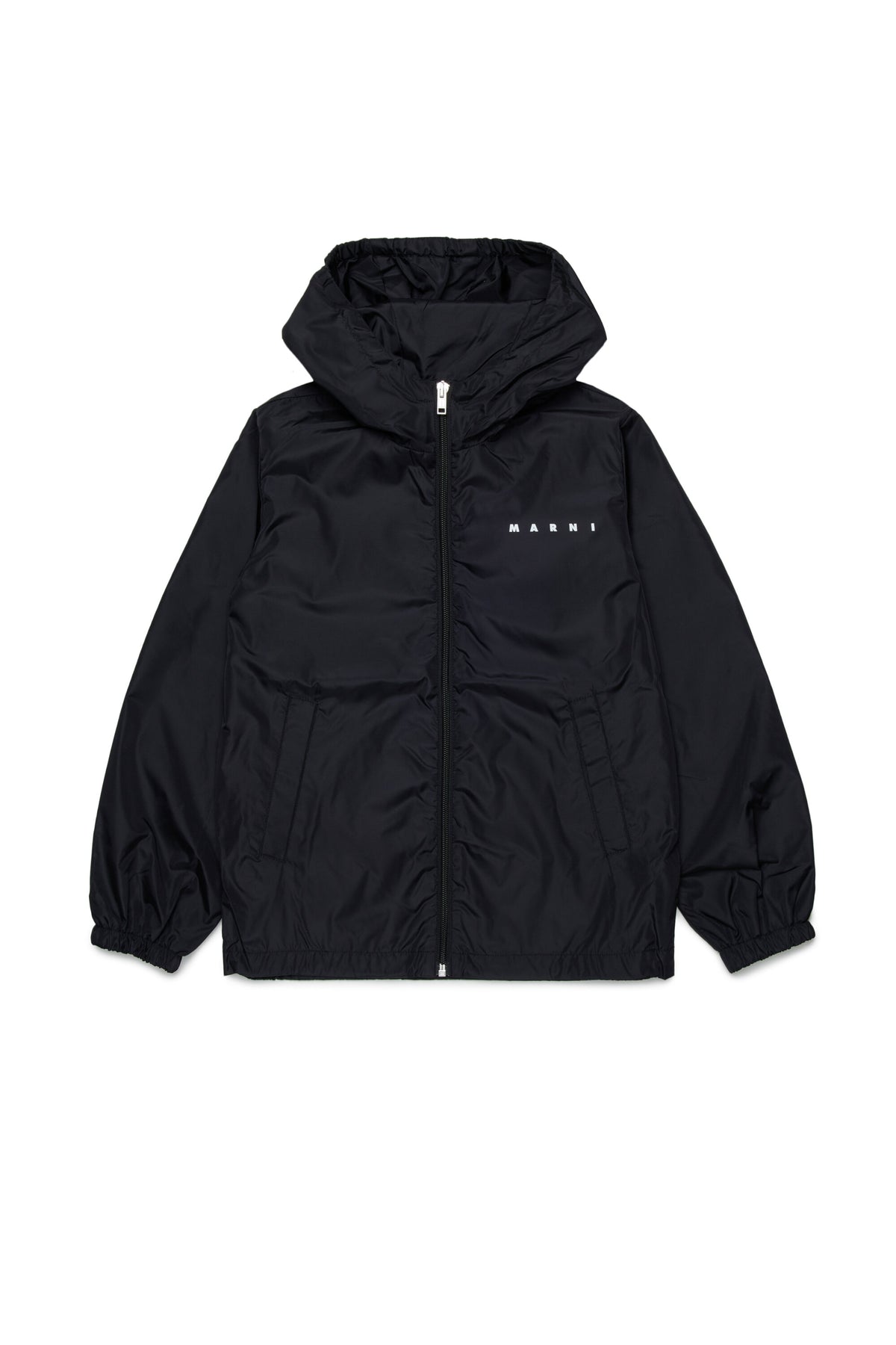 Windbreaker with printed logo