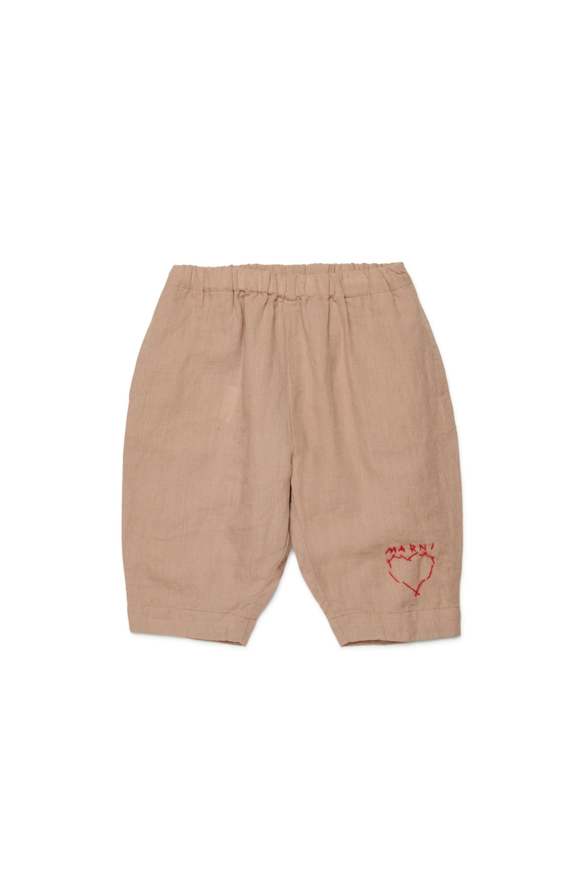 ロゴ刺繍入りパンツ