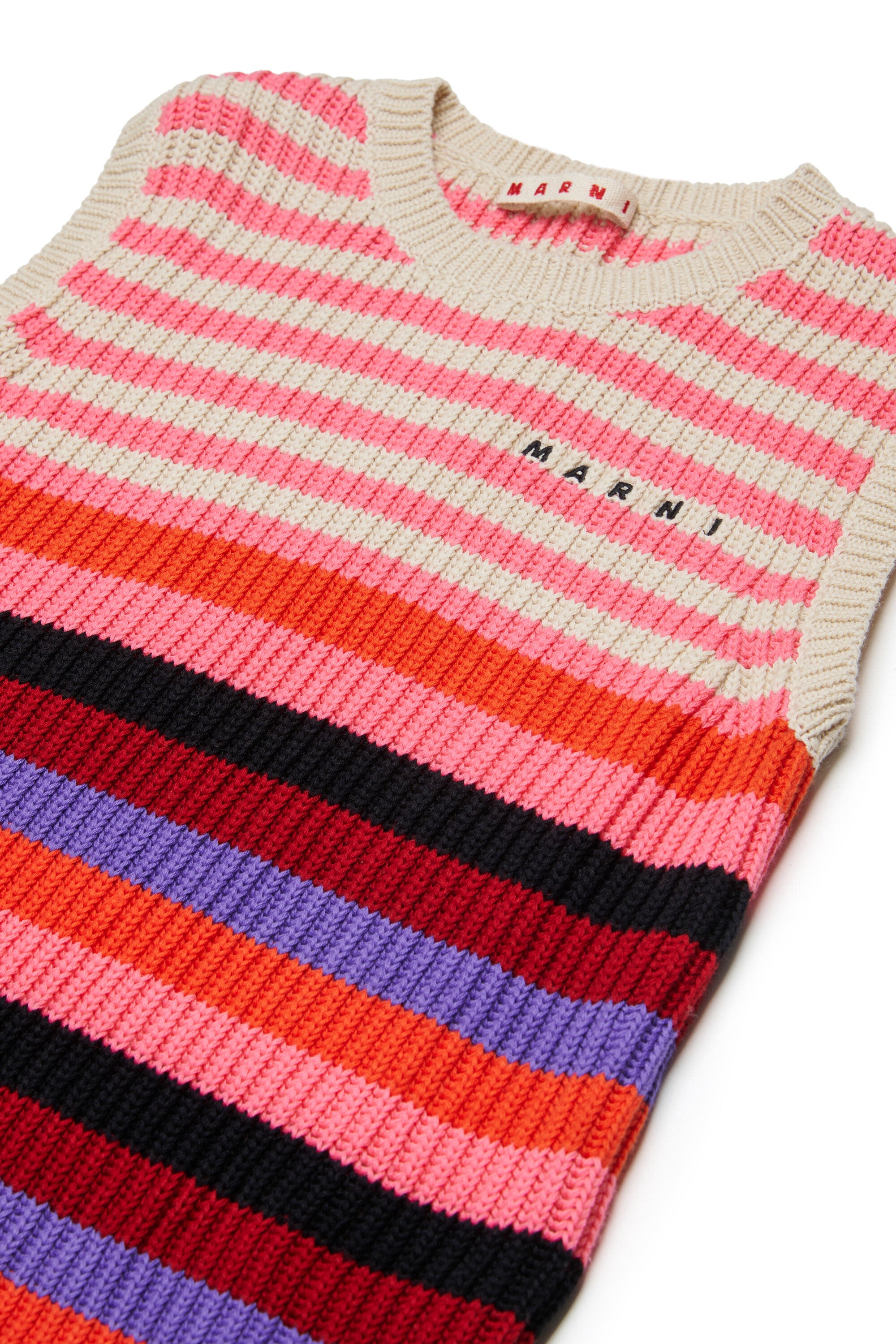 ロゴ入りストライプドレス