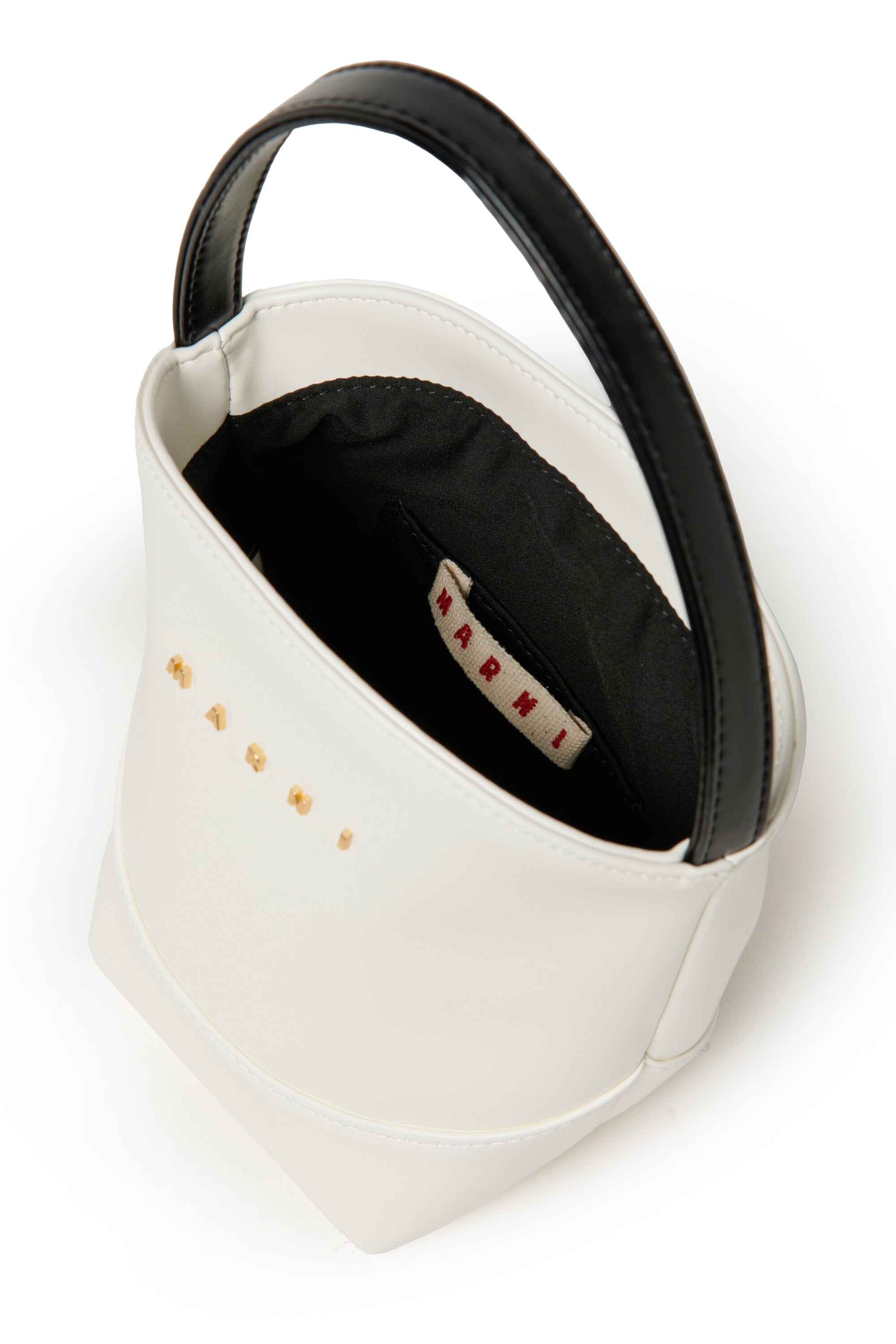 フラワーバスケット ロゴ入りハンドバッグ