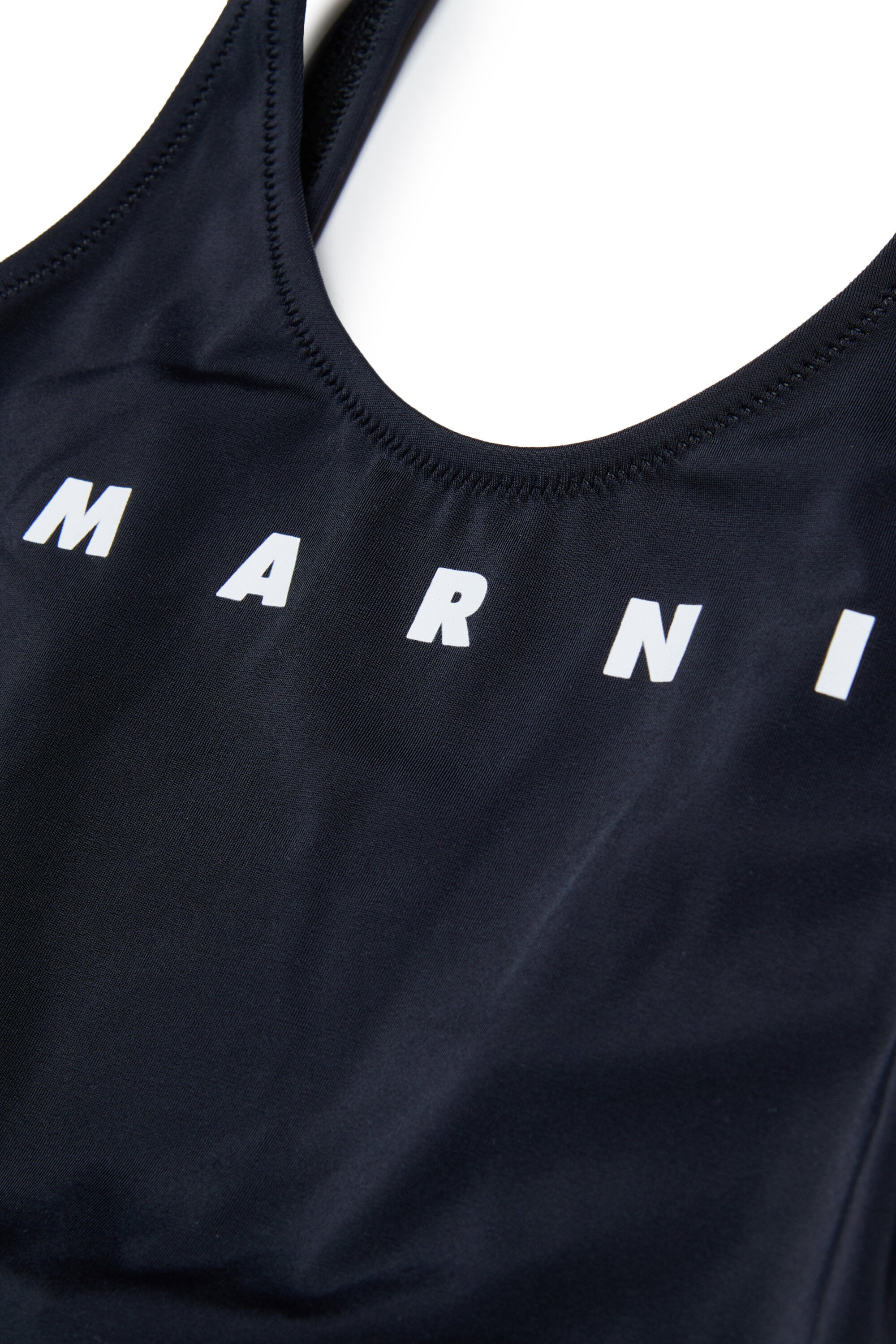 ロゴ入りワンピース水着