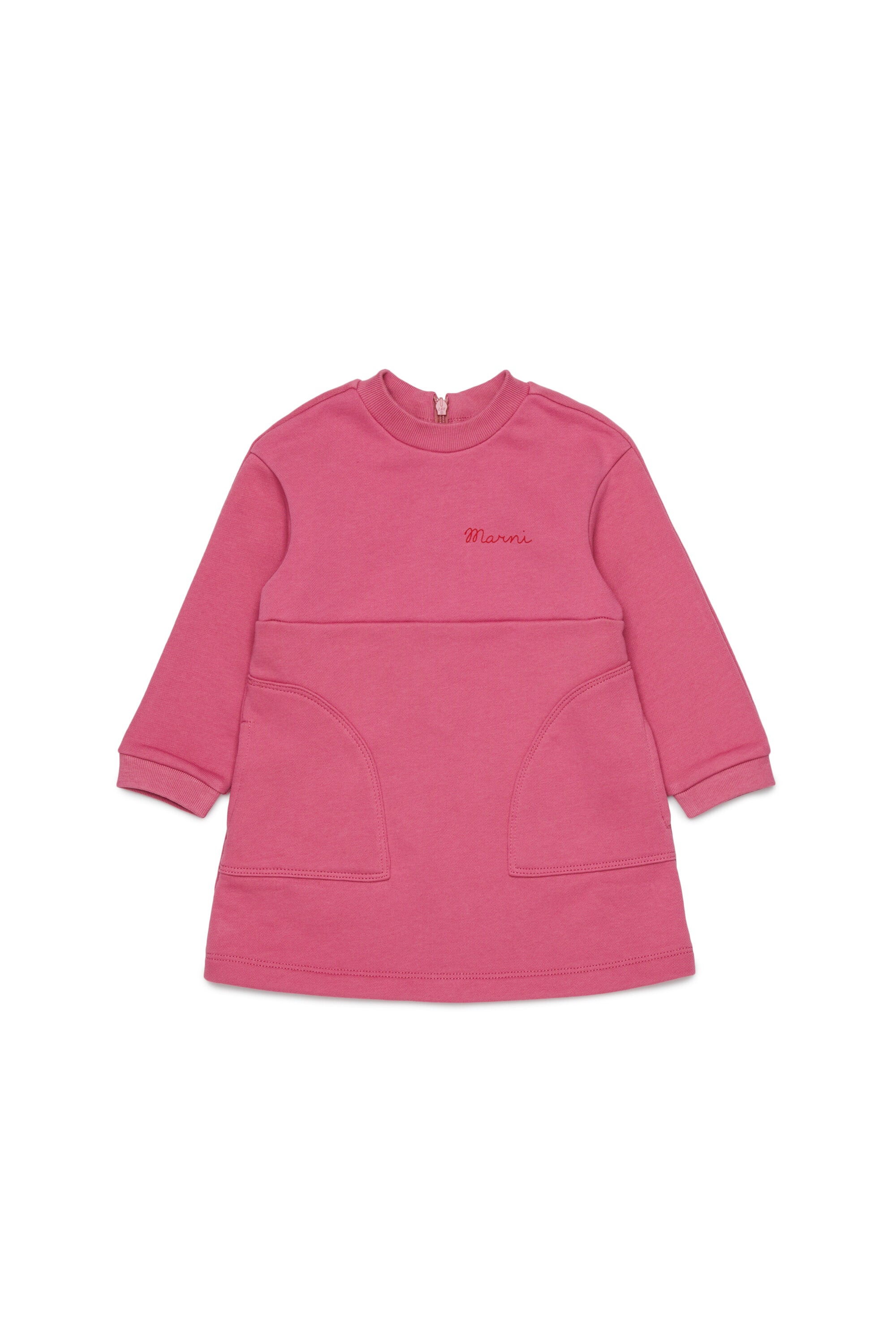 Fleece dress with logo