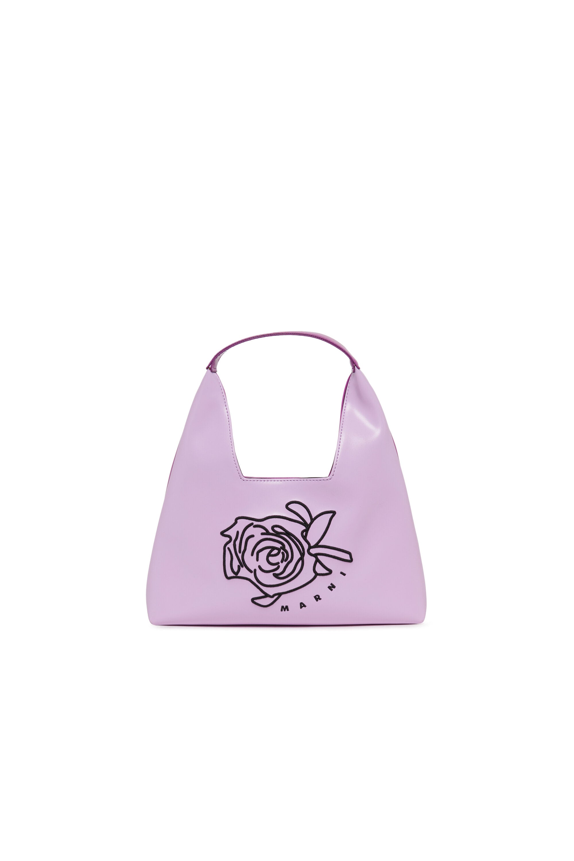 Diamond shoulder bag with floral pattern
