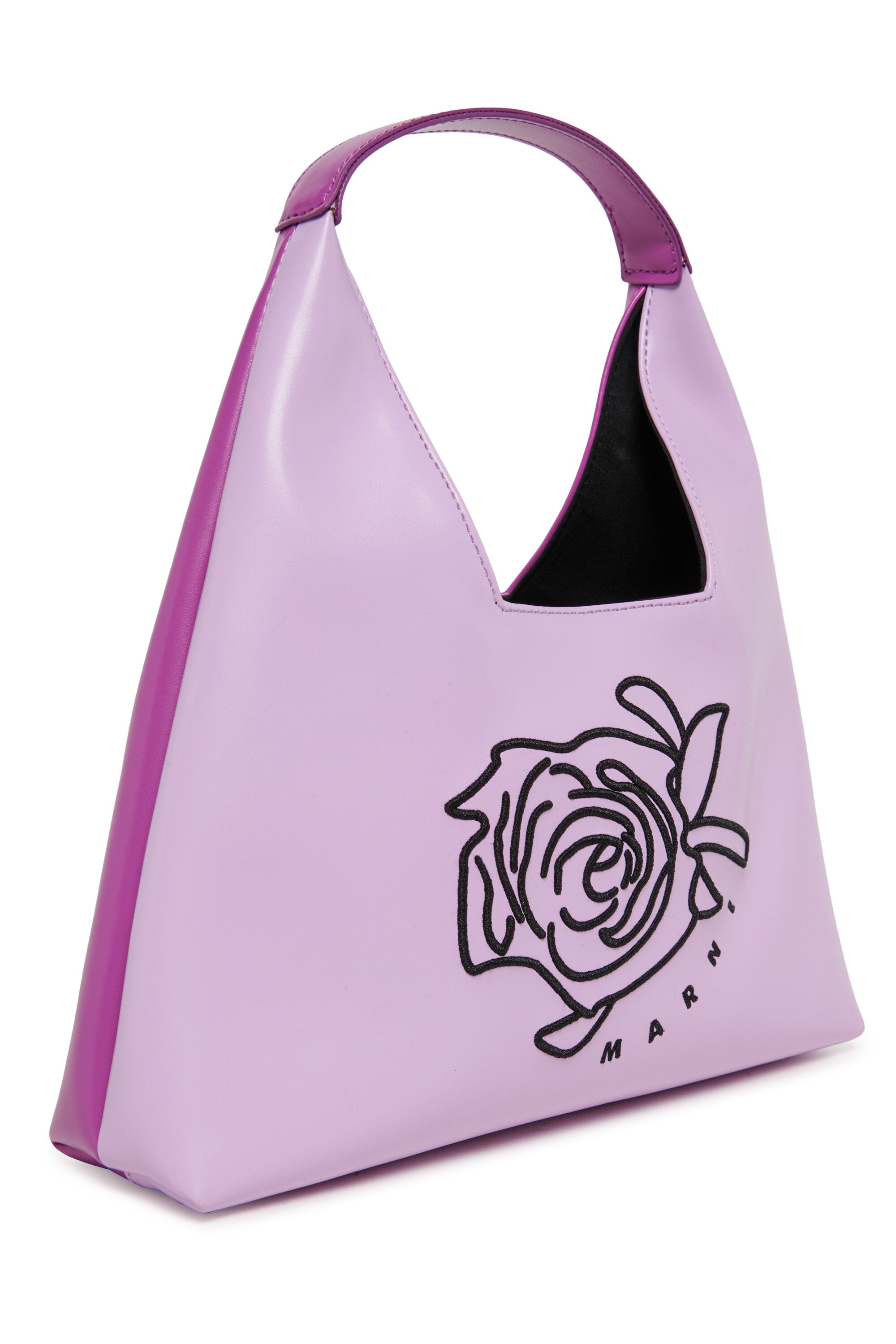 ダイヤモンドショルダーバッグ フローラルモチーフ