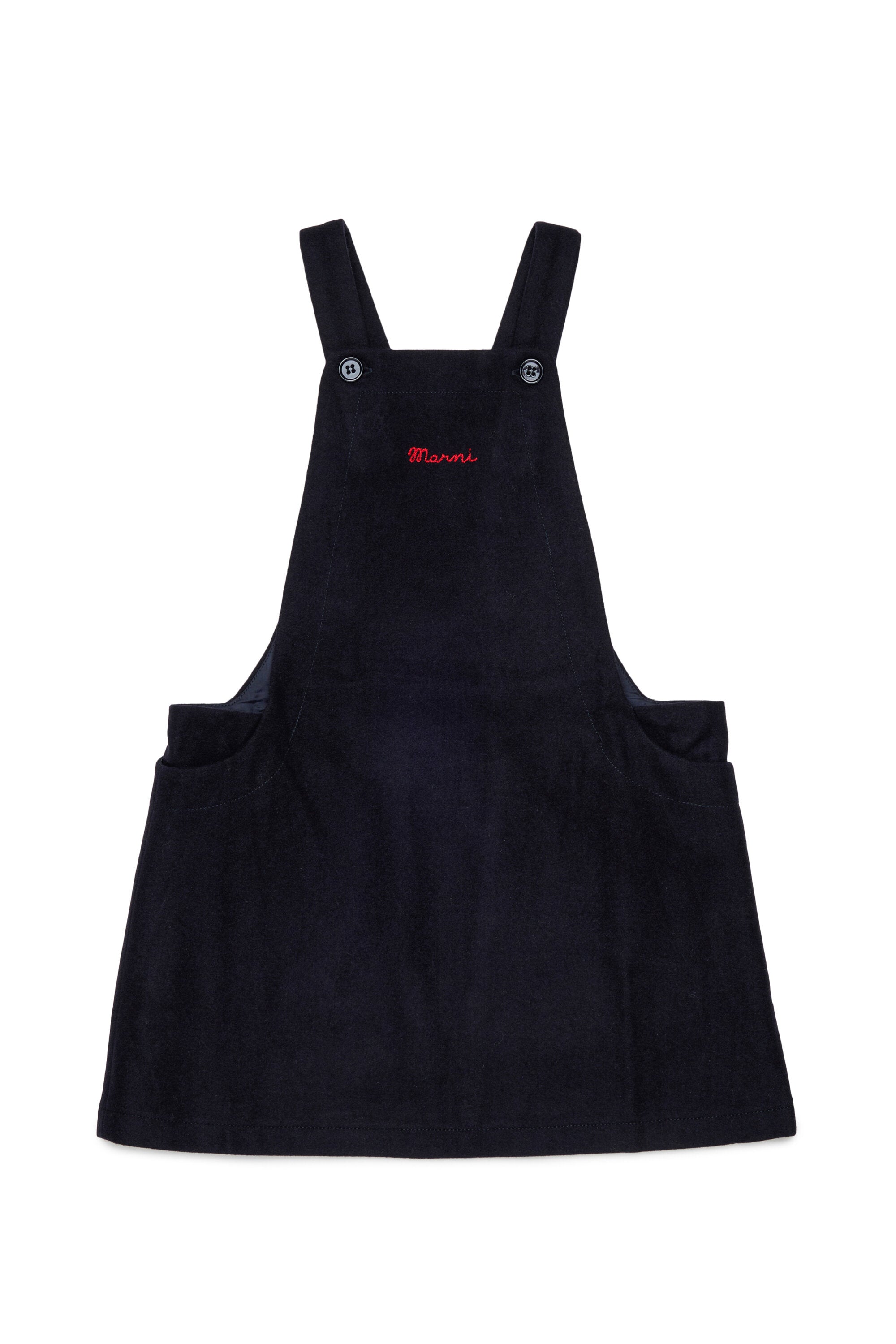 Dungaree dress with logo