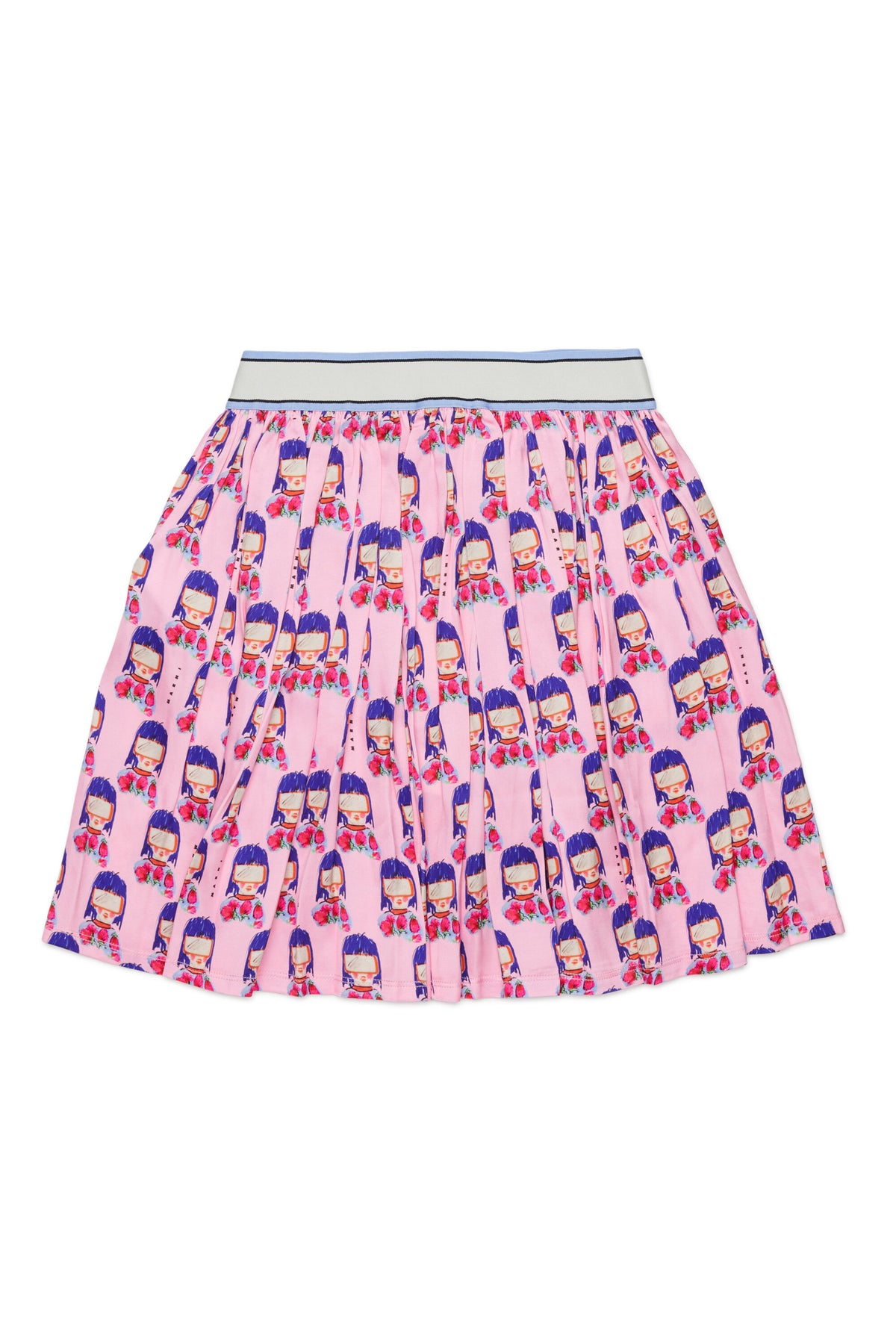 ロゴ入り総柄スカート