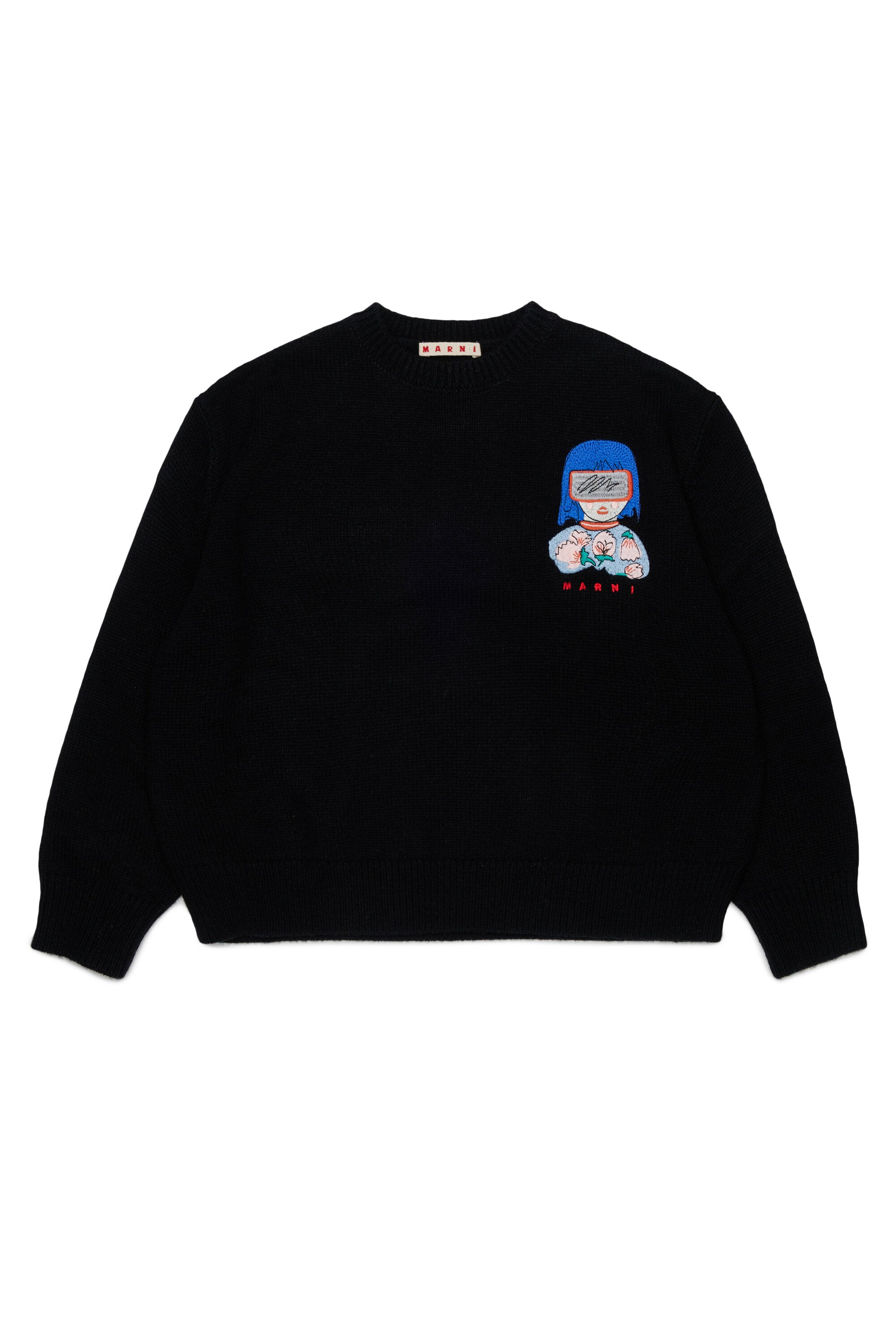 Crewneck pullover with logo