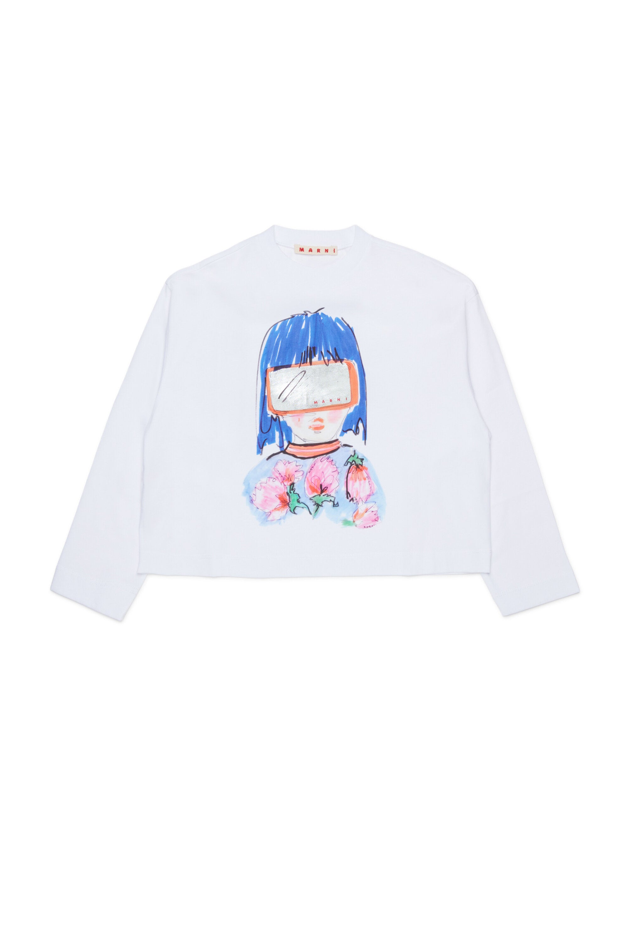 長袖プリントTシャツ