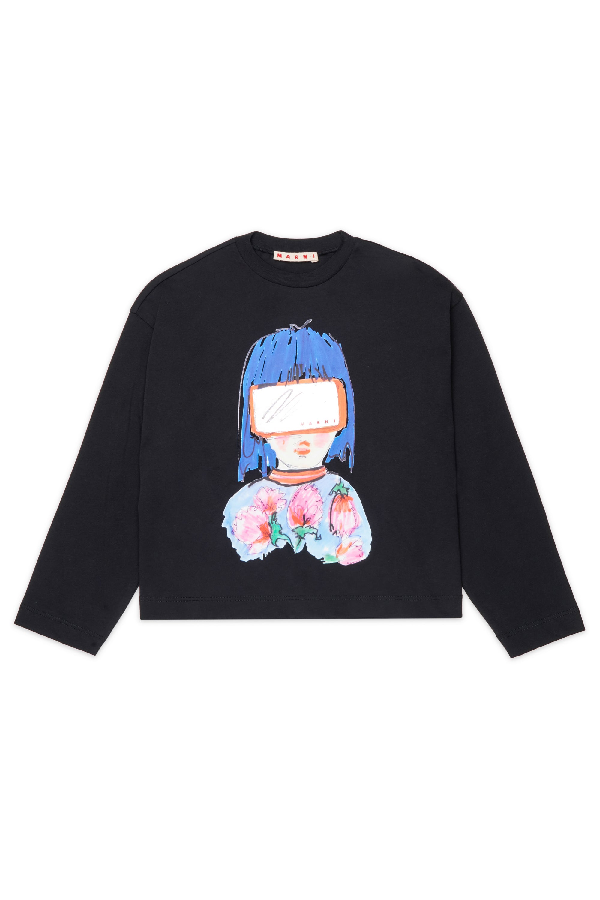 長袖プリントTシャツ