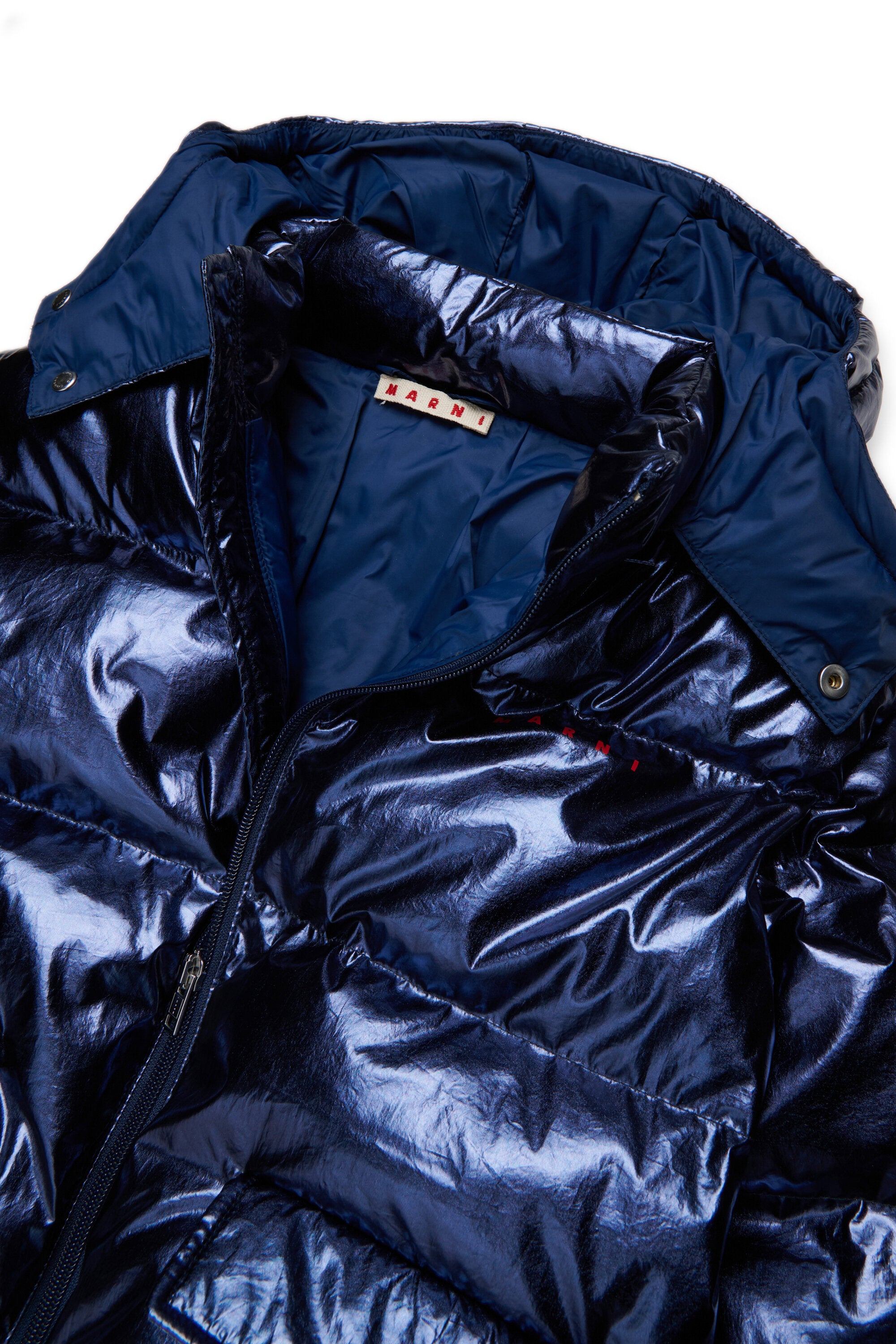 Padded jacket with printed logo