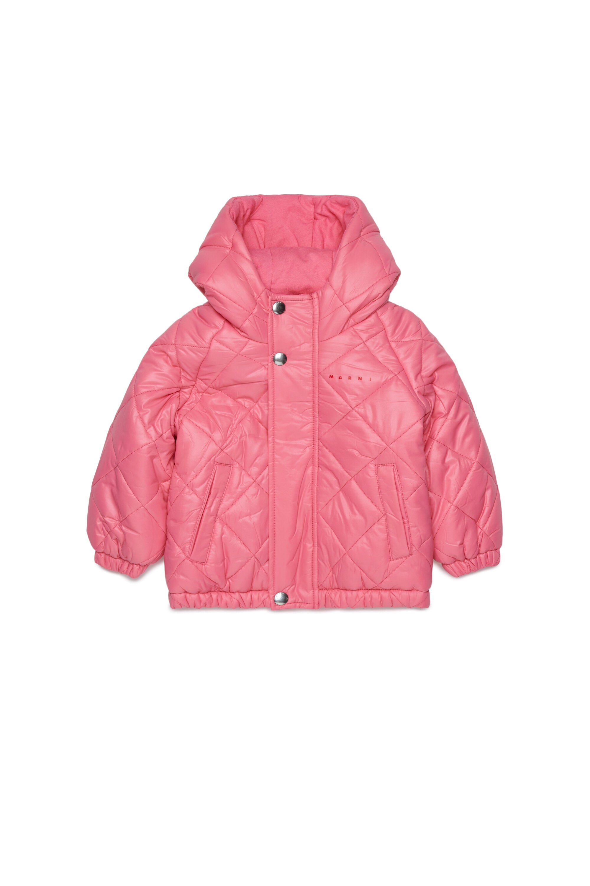 Padded jacket with printed logo