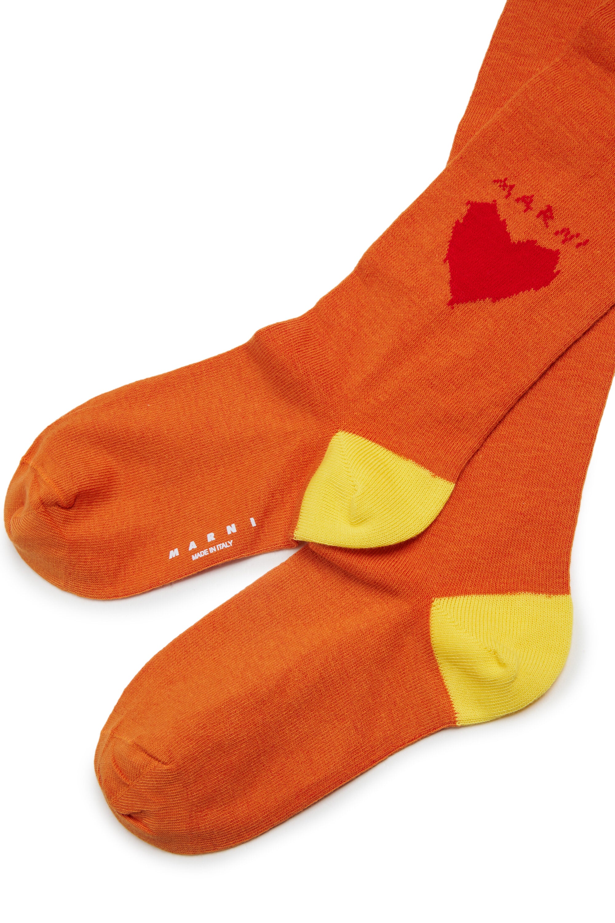 Tights with heart and logo
