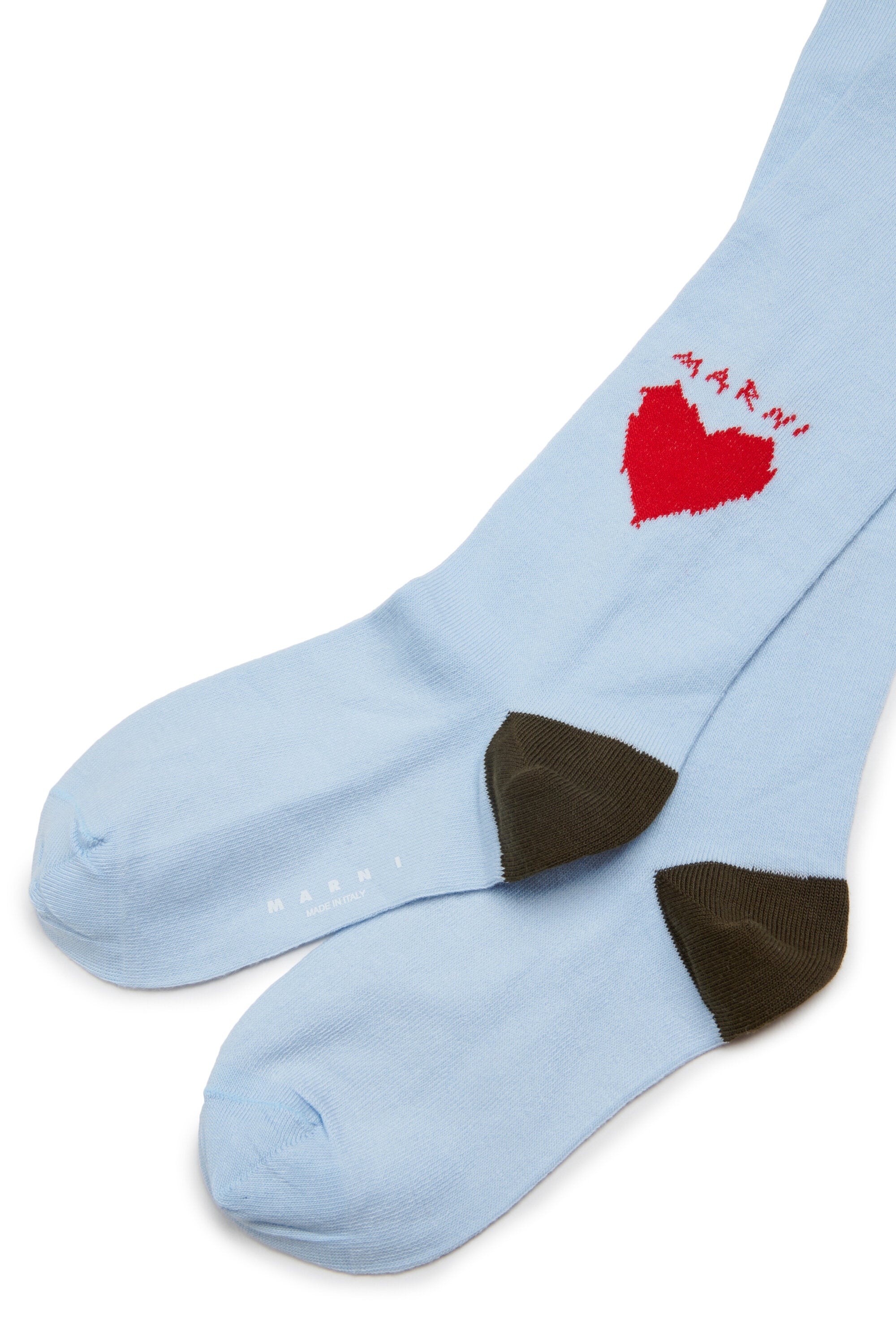 Tights with heart and logo