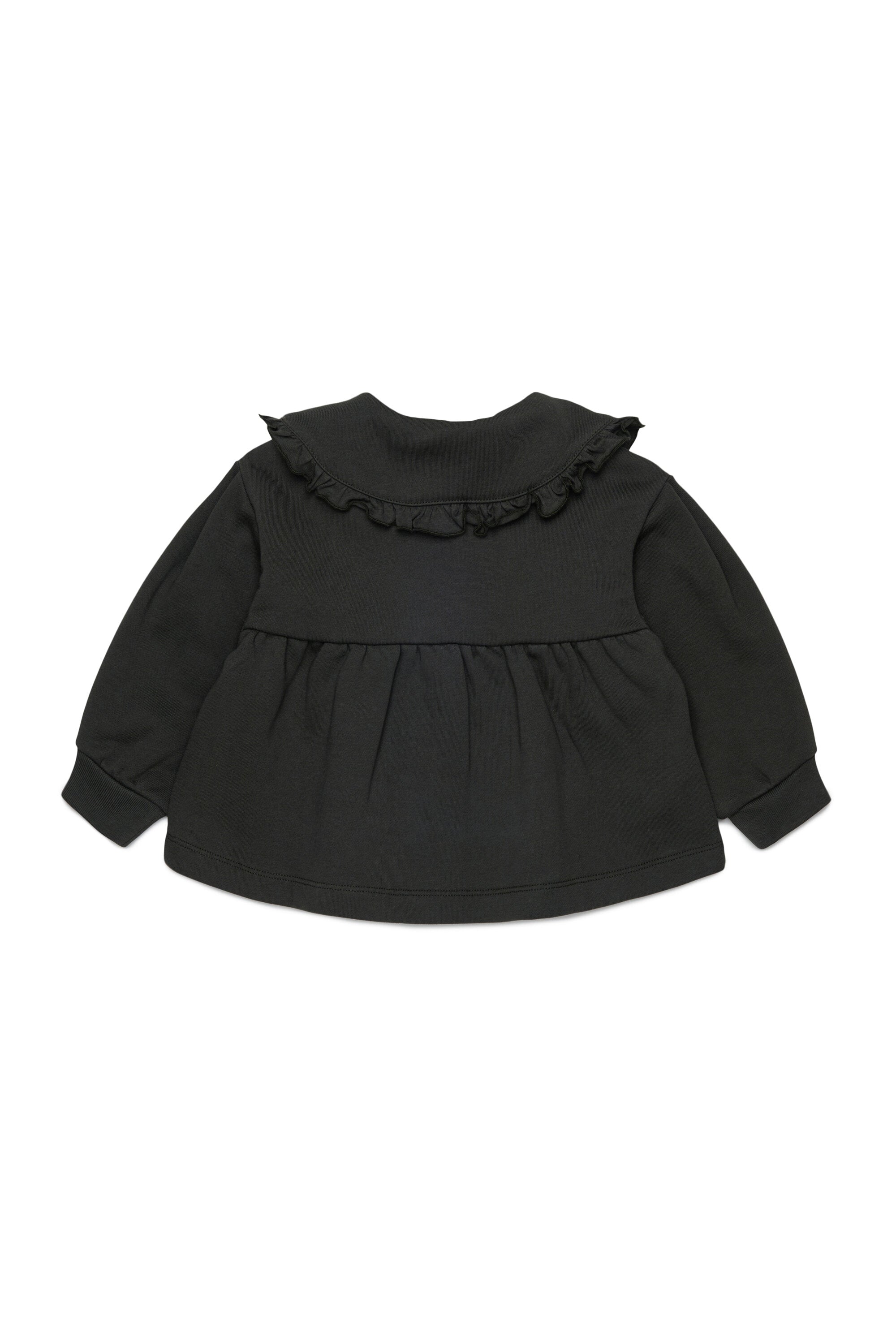 Jacket with logo and ruffles