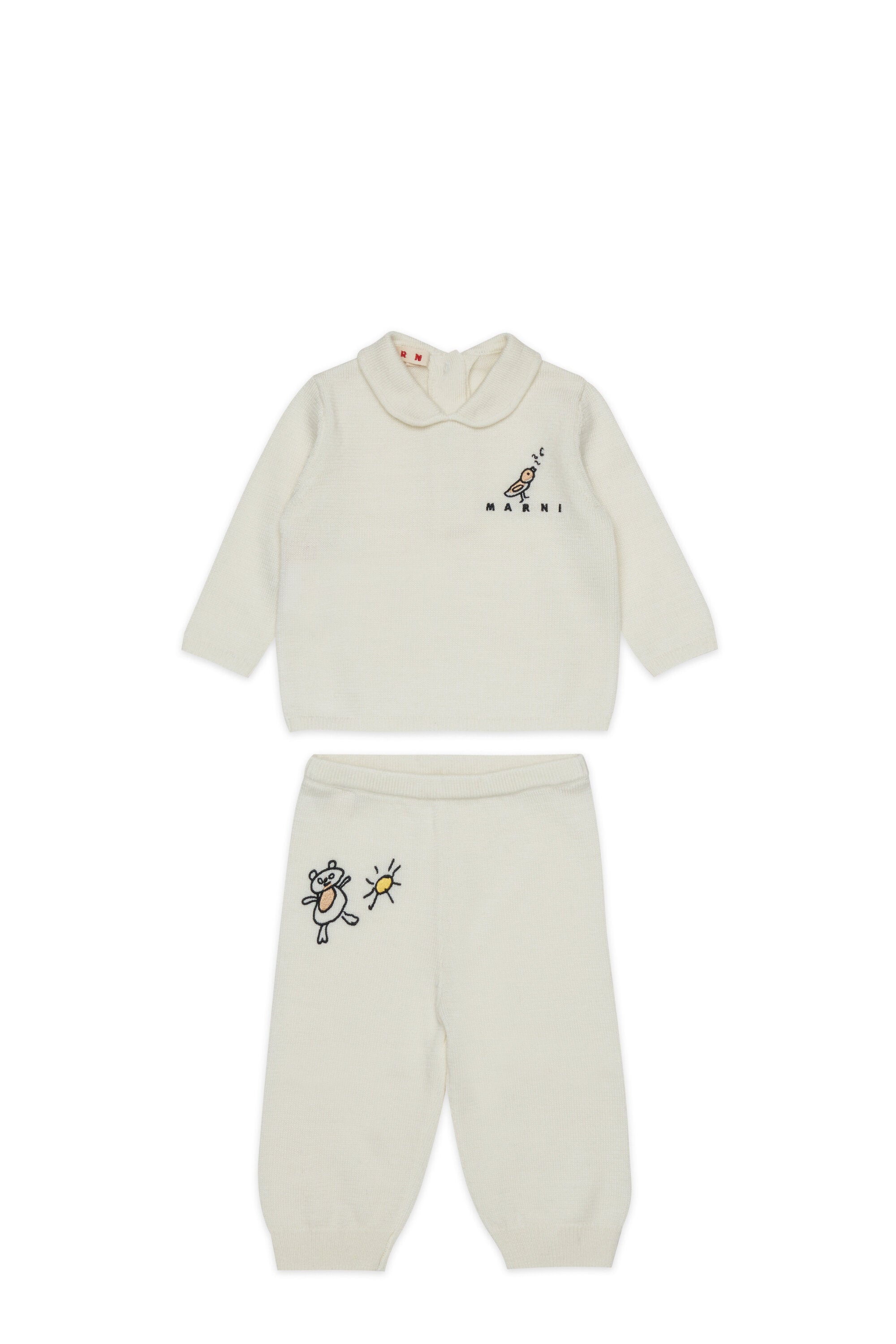 Baby jumpsuit with front embroidery