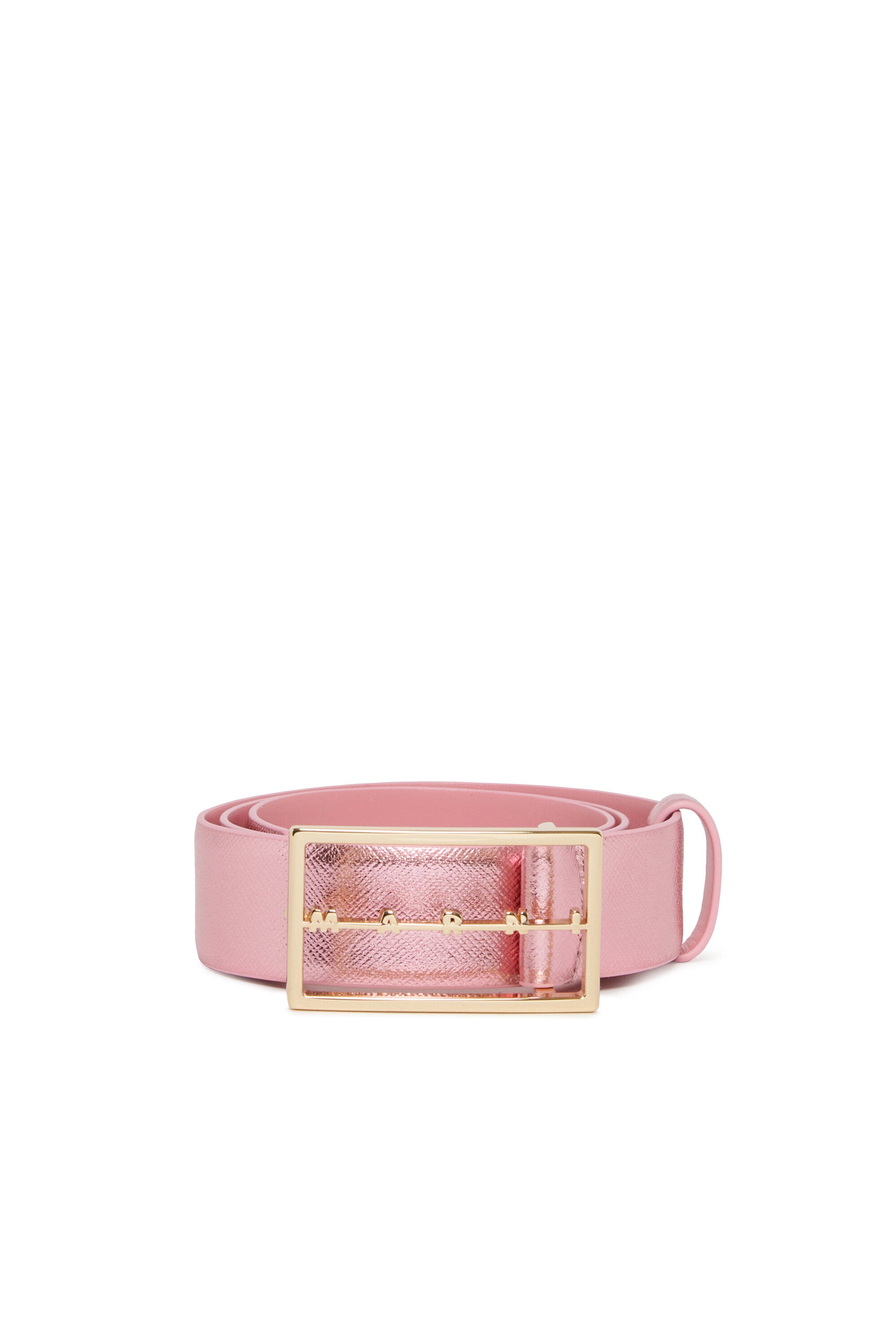 Belt with rectangular buckle