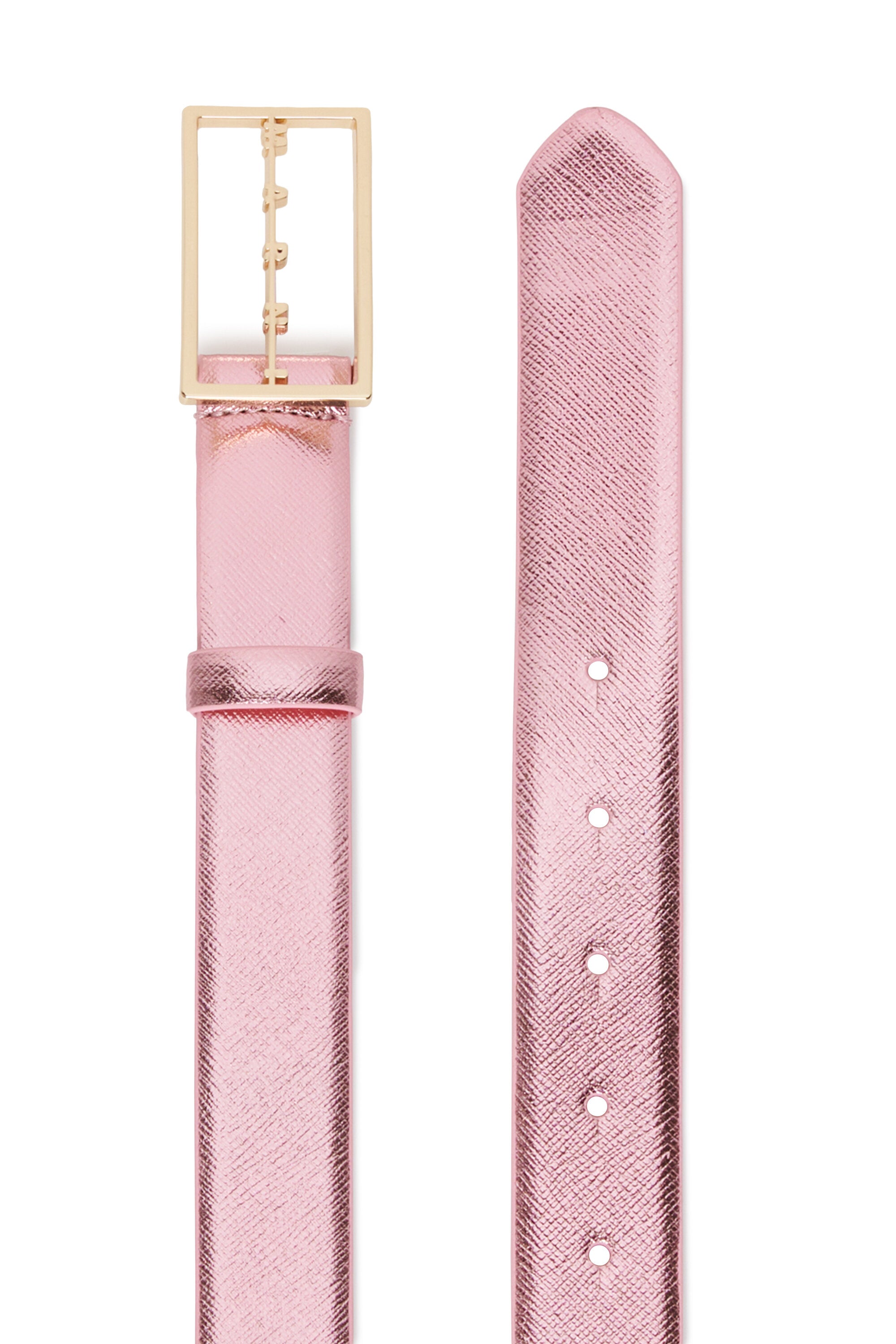 Belt with rectangular buckle