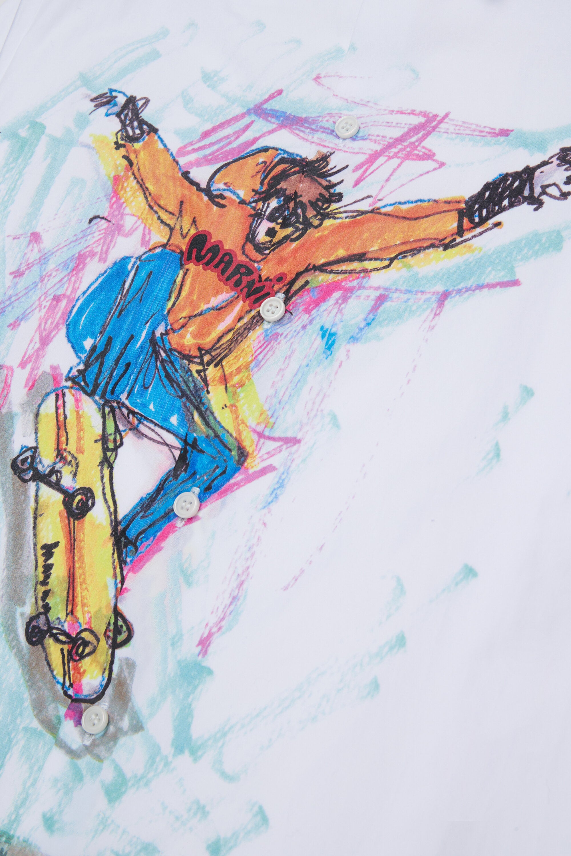 Long-sleeved shirt with skater graphic