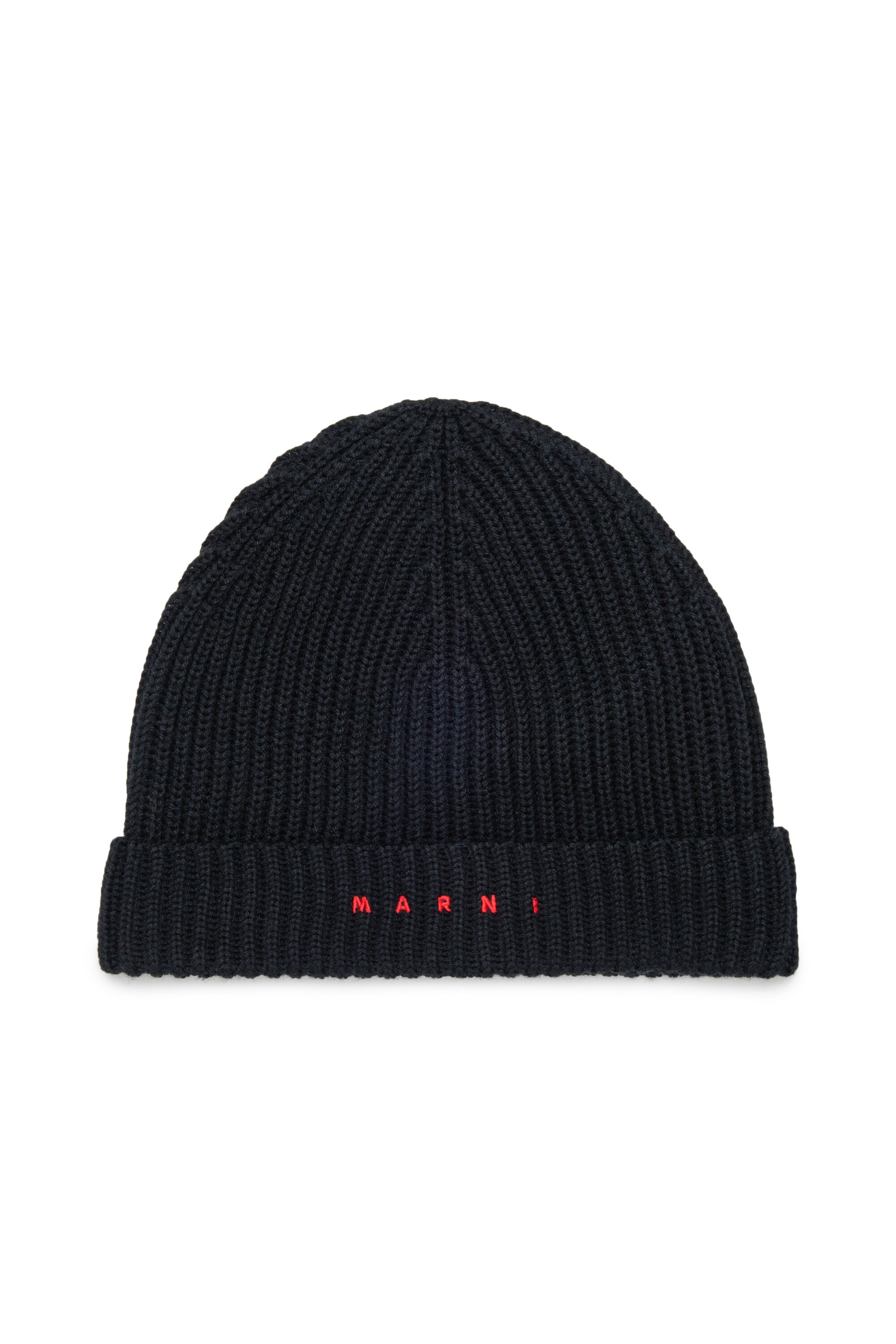 Ribbed beanie with logo