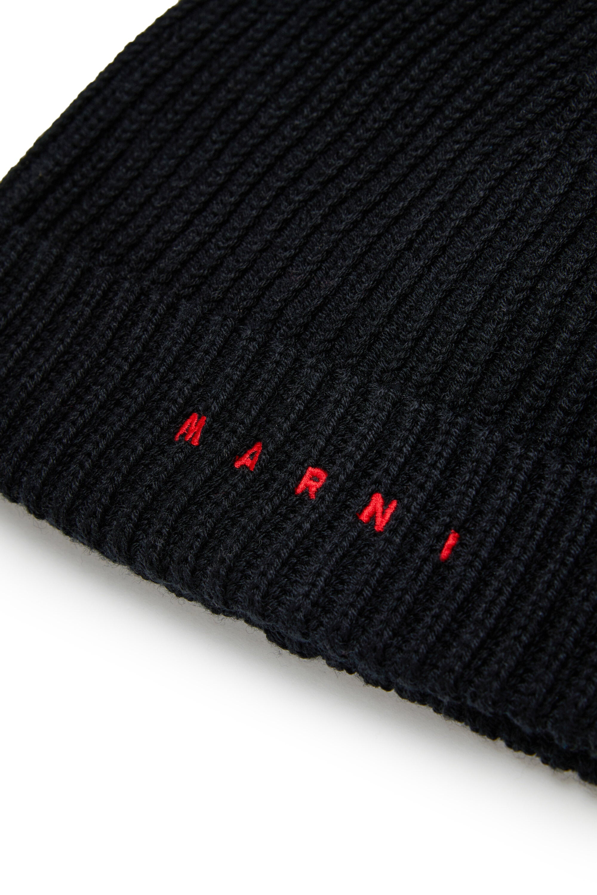 Ribbed beanie with logo