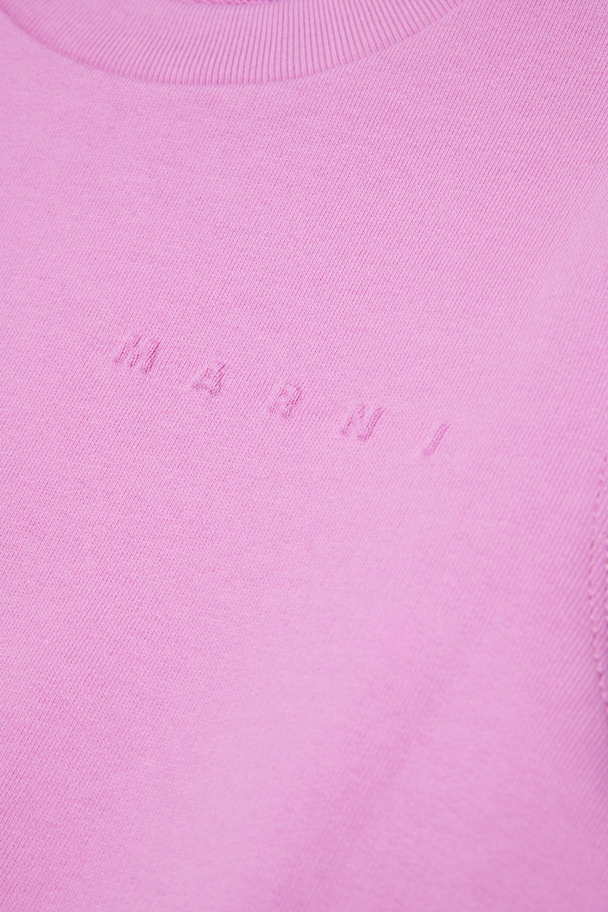 Crew-neck sweatshirt with raised logo