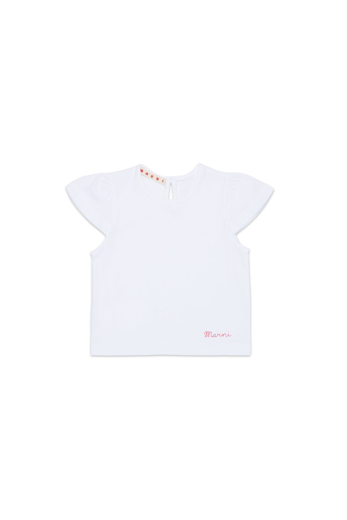T-shirt with embroidered logo on hem