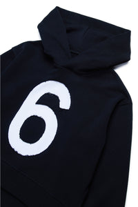 Hooded sweatshirt with inlay 6 logo