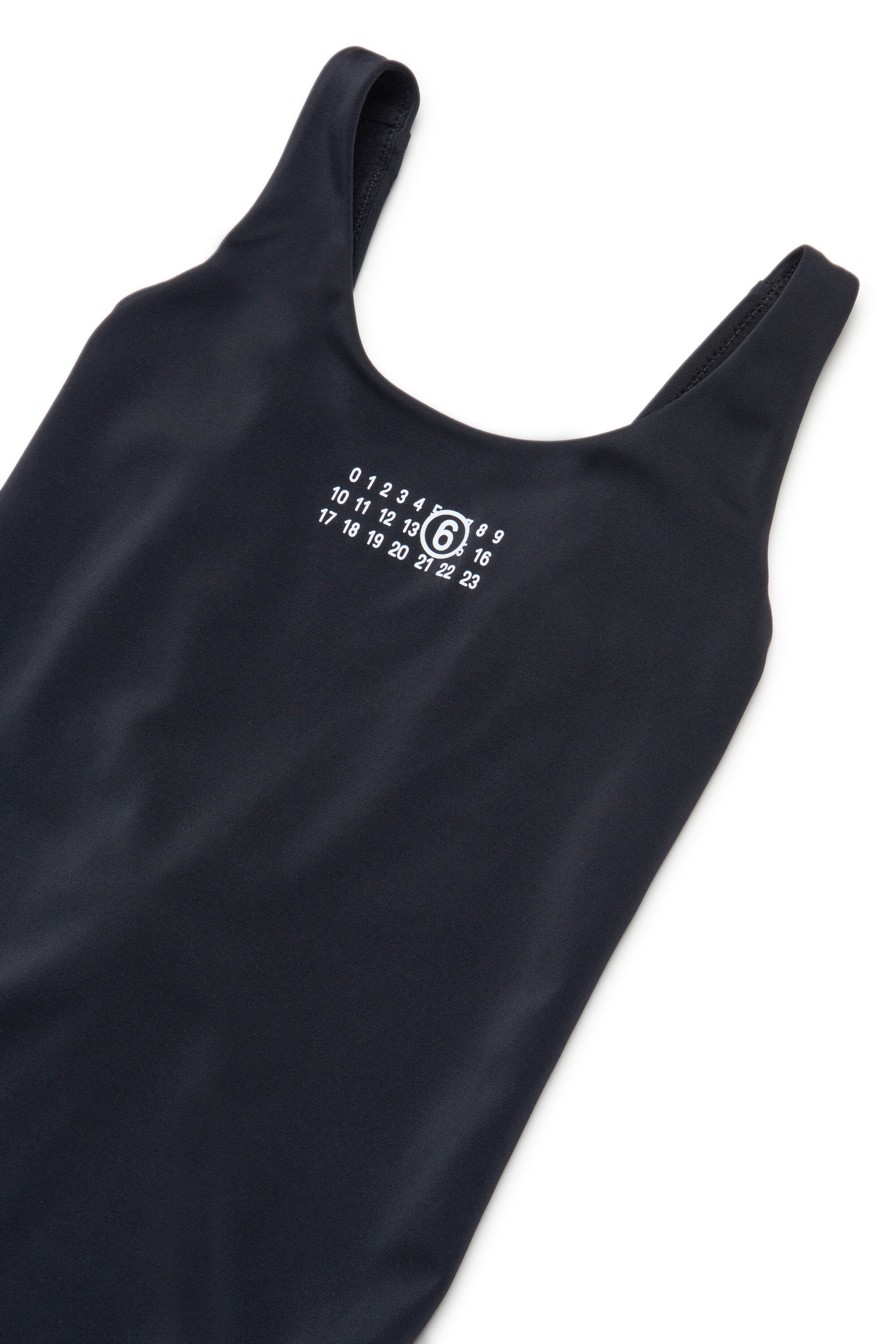 ロゴ入りワンピース水着