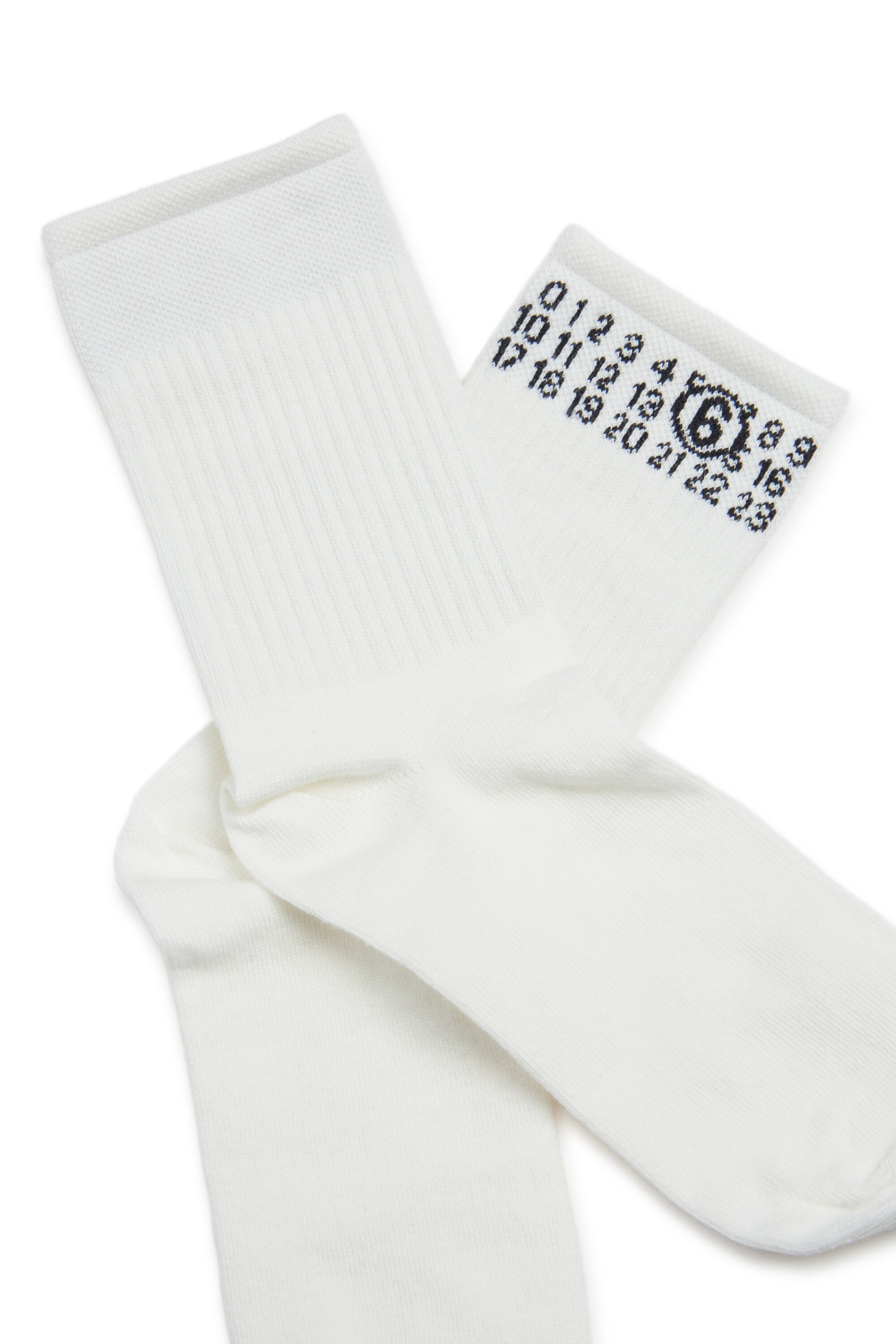 Ribbed socks branded with numeric logo