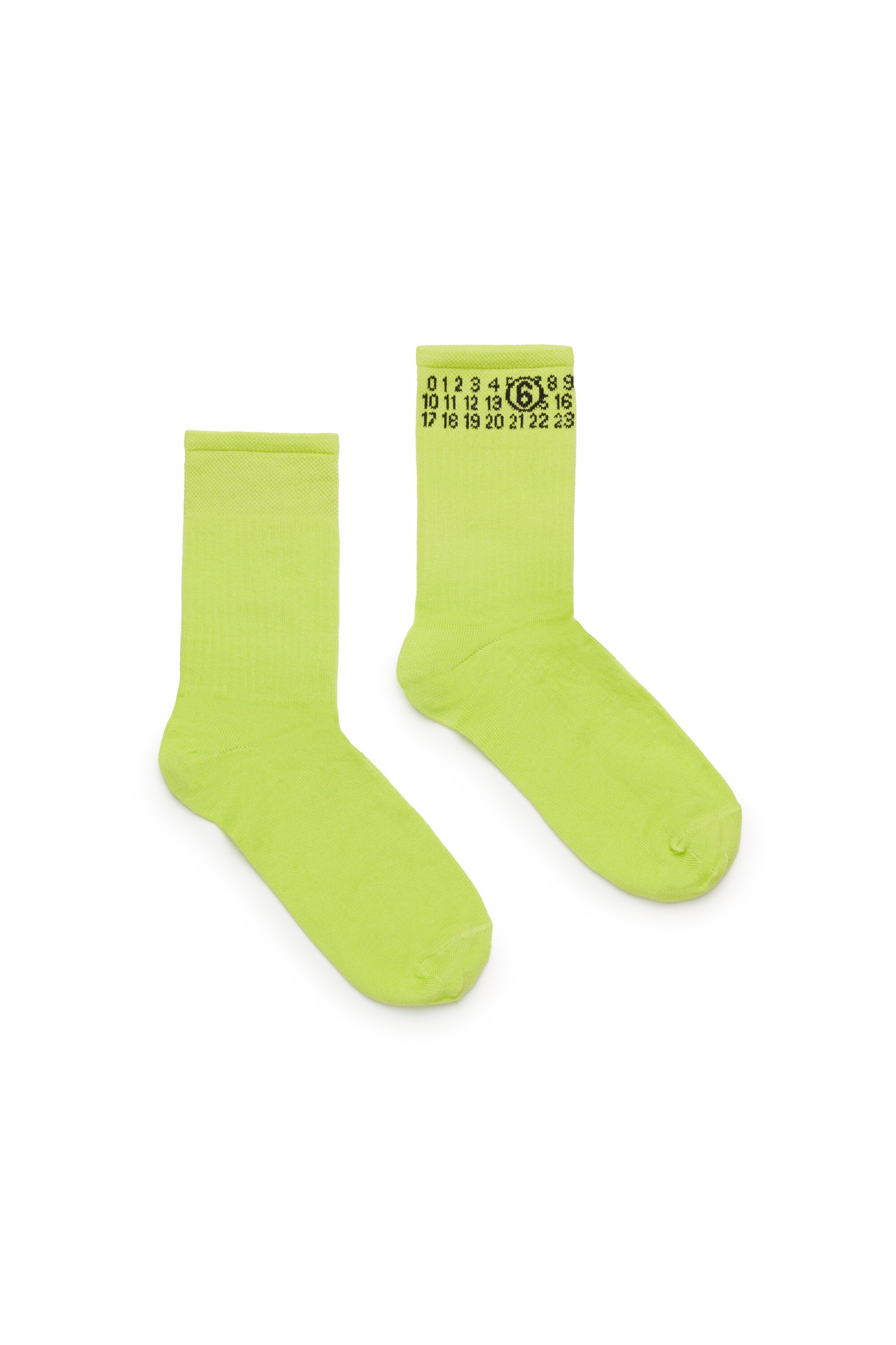 Ribbed socks branded with numeric logo