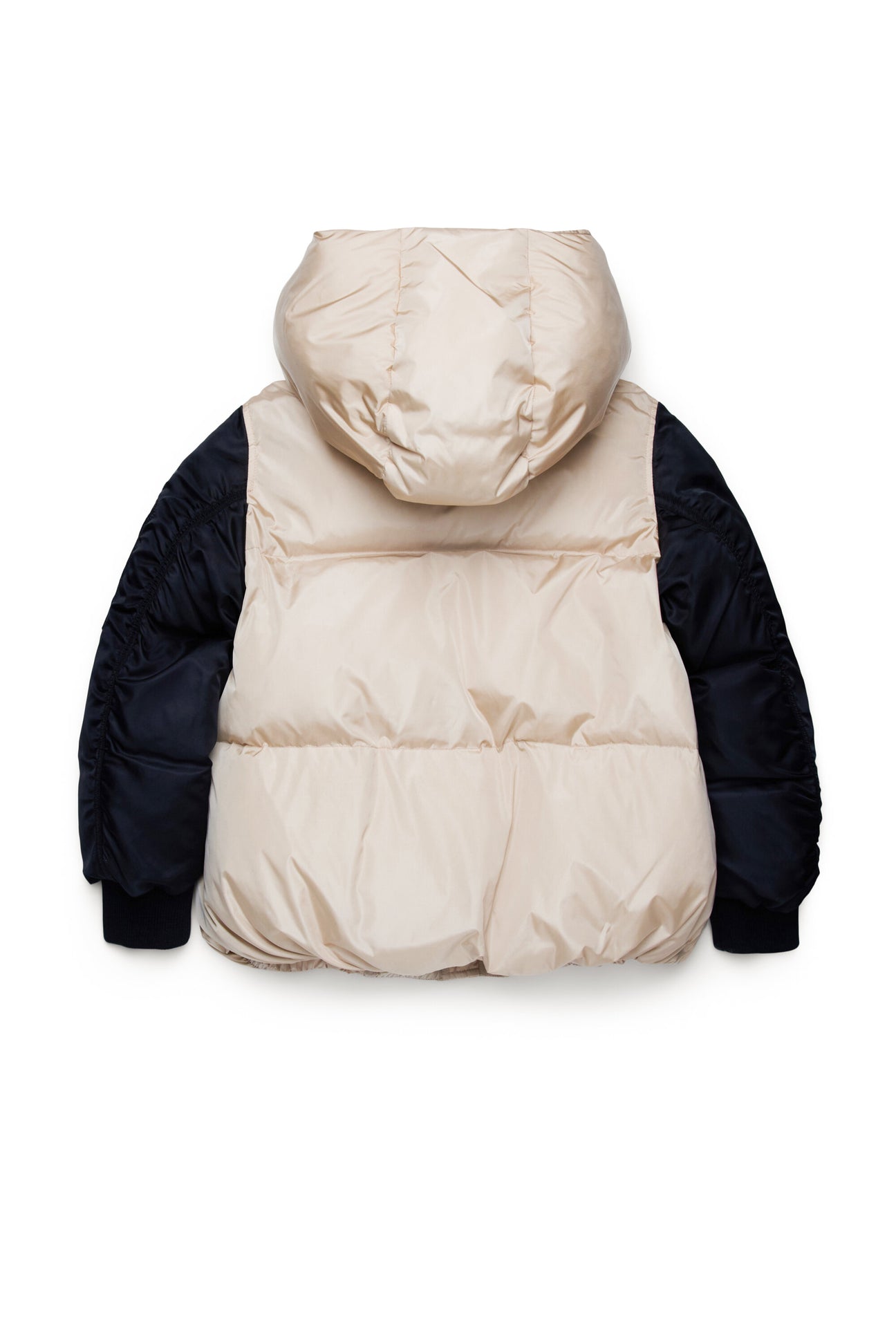 Two-tone padded jacket with bomber sleeves Two-tone padded jacket with bomber sleeves