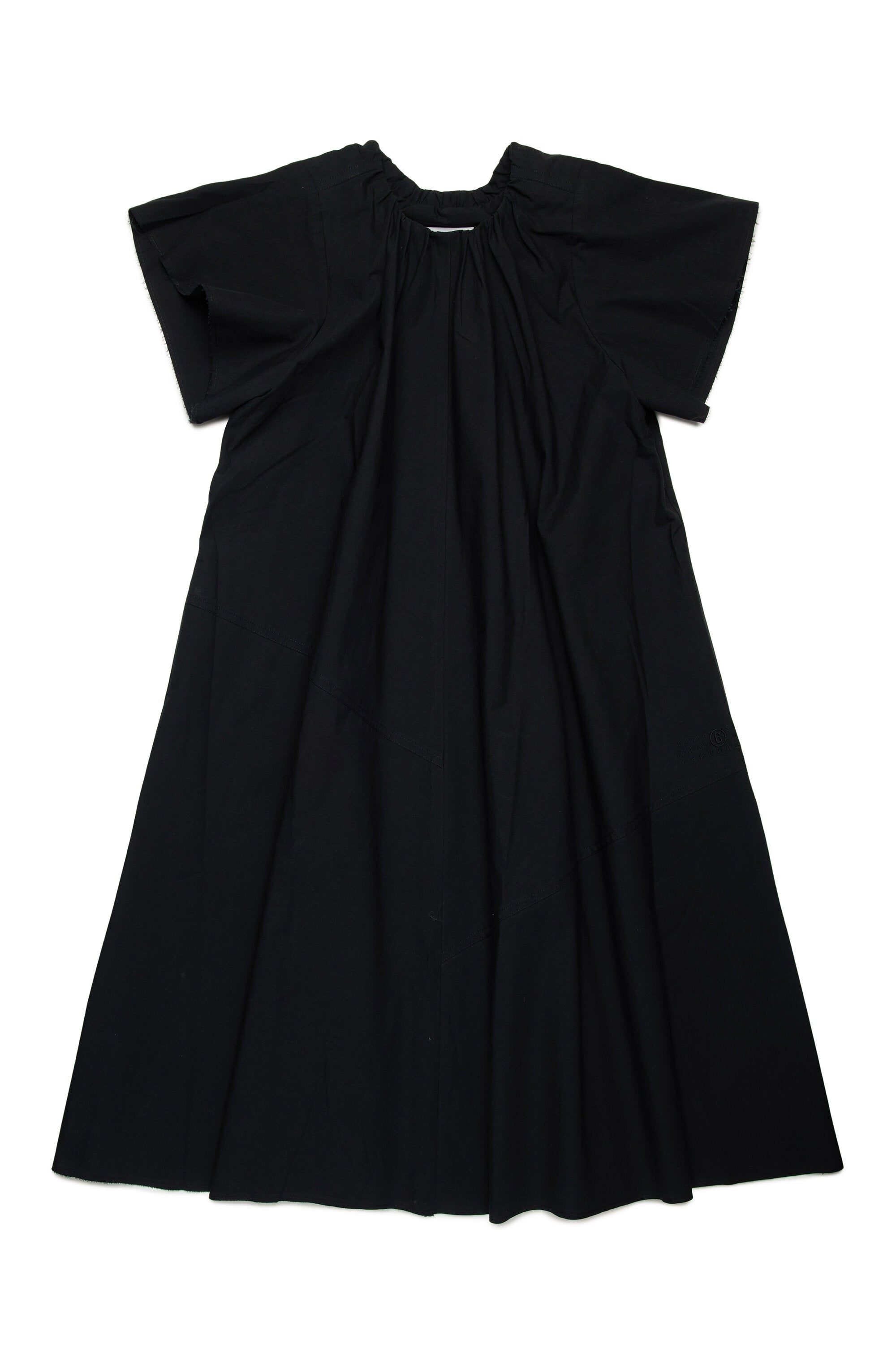 Poplin dress with ruffles