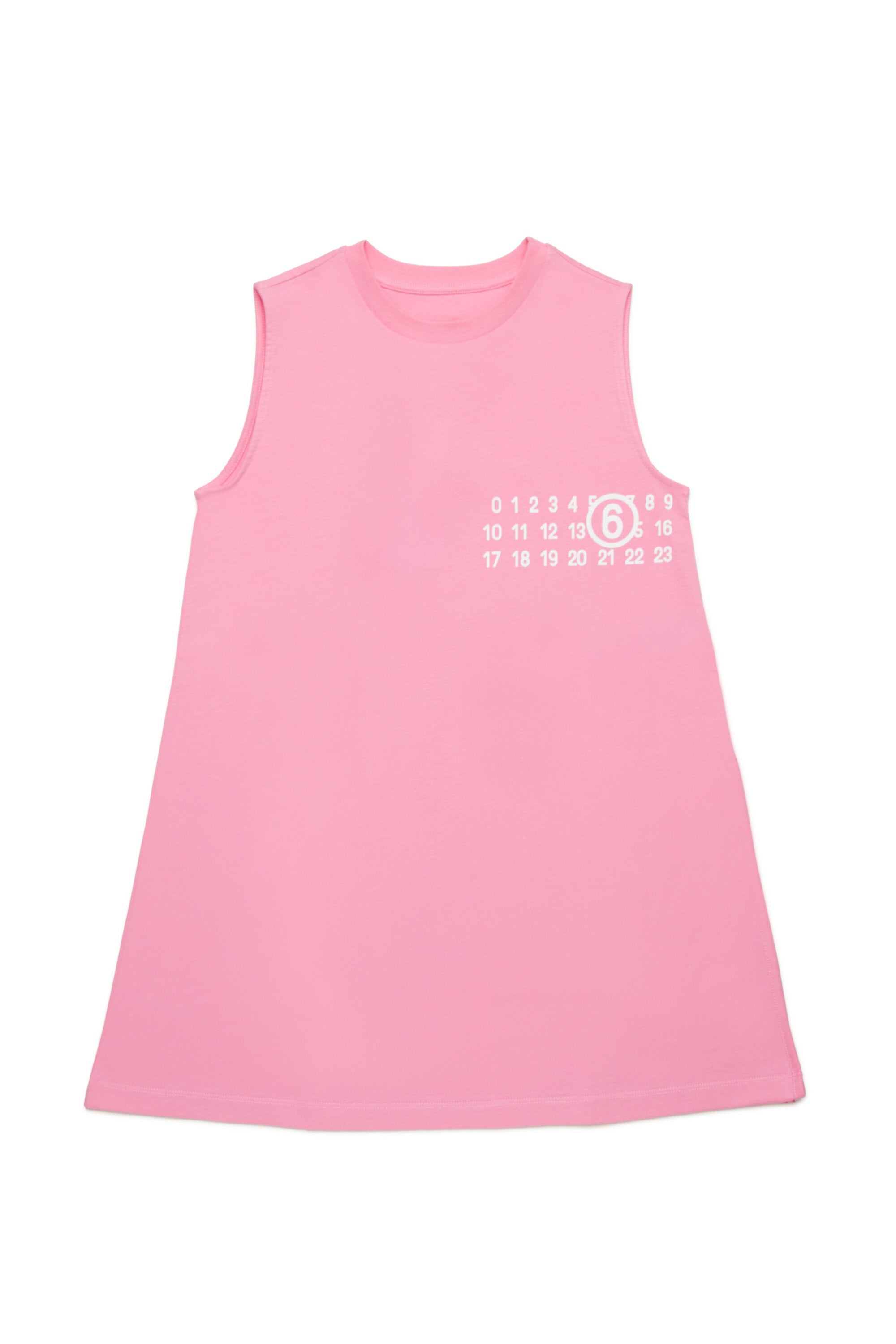 数字ロゴ入りノースリーブカバーアップドレス