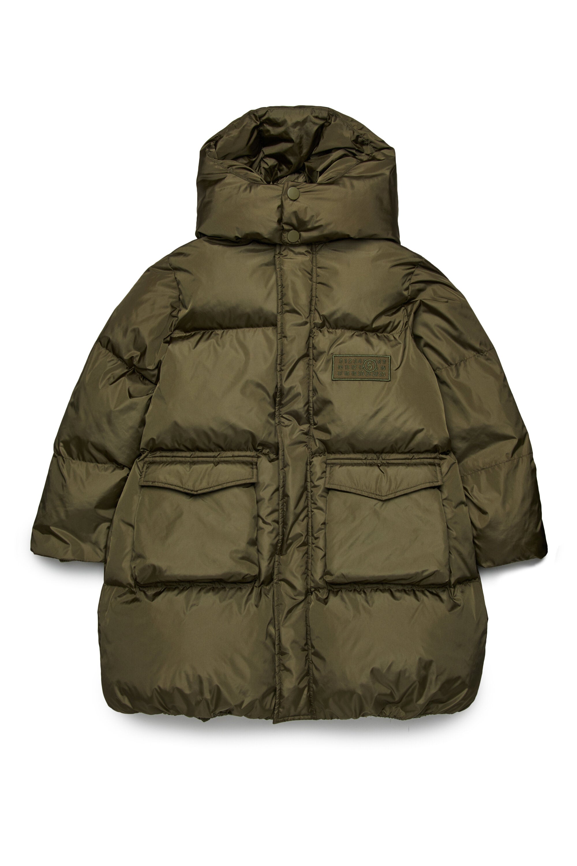 Long padded jacket with pockets