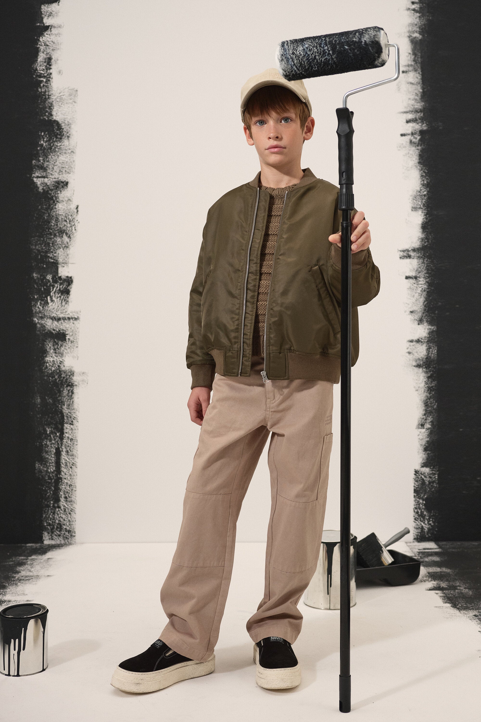 パッド入りツイルボンバージャケット