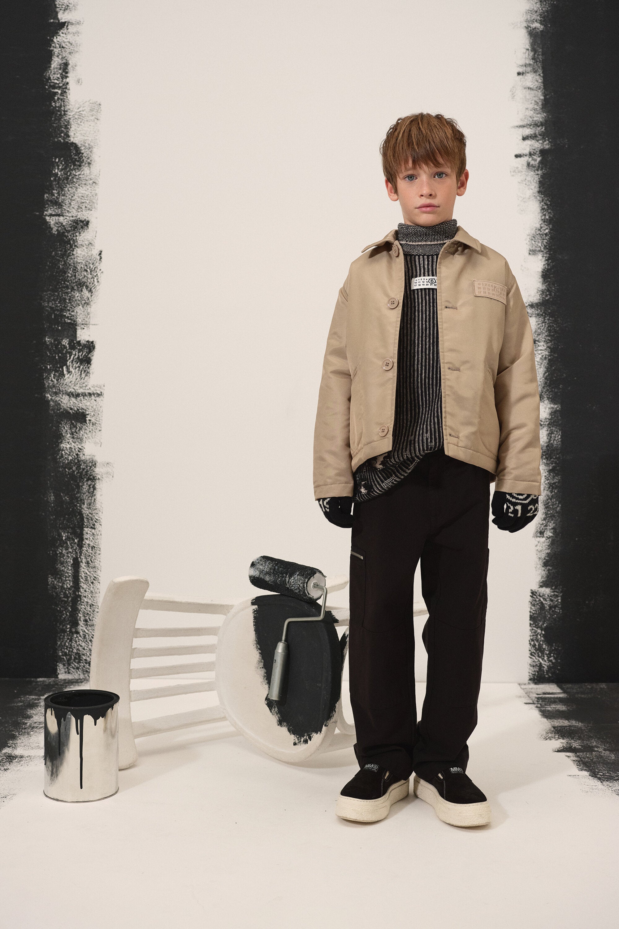 ワッペン付きツイルジャケット