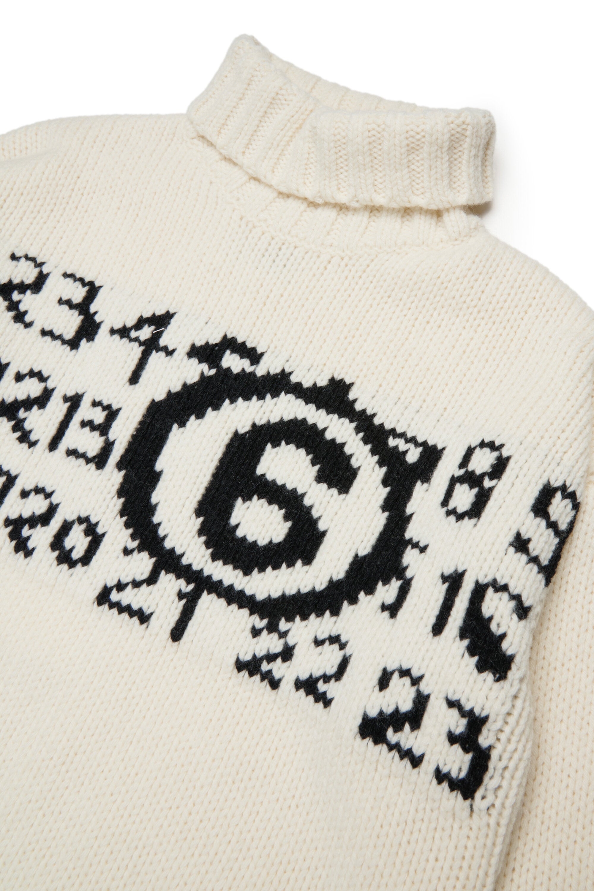 Knit mini dress with maxi logo