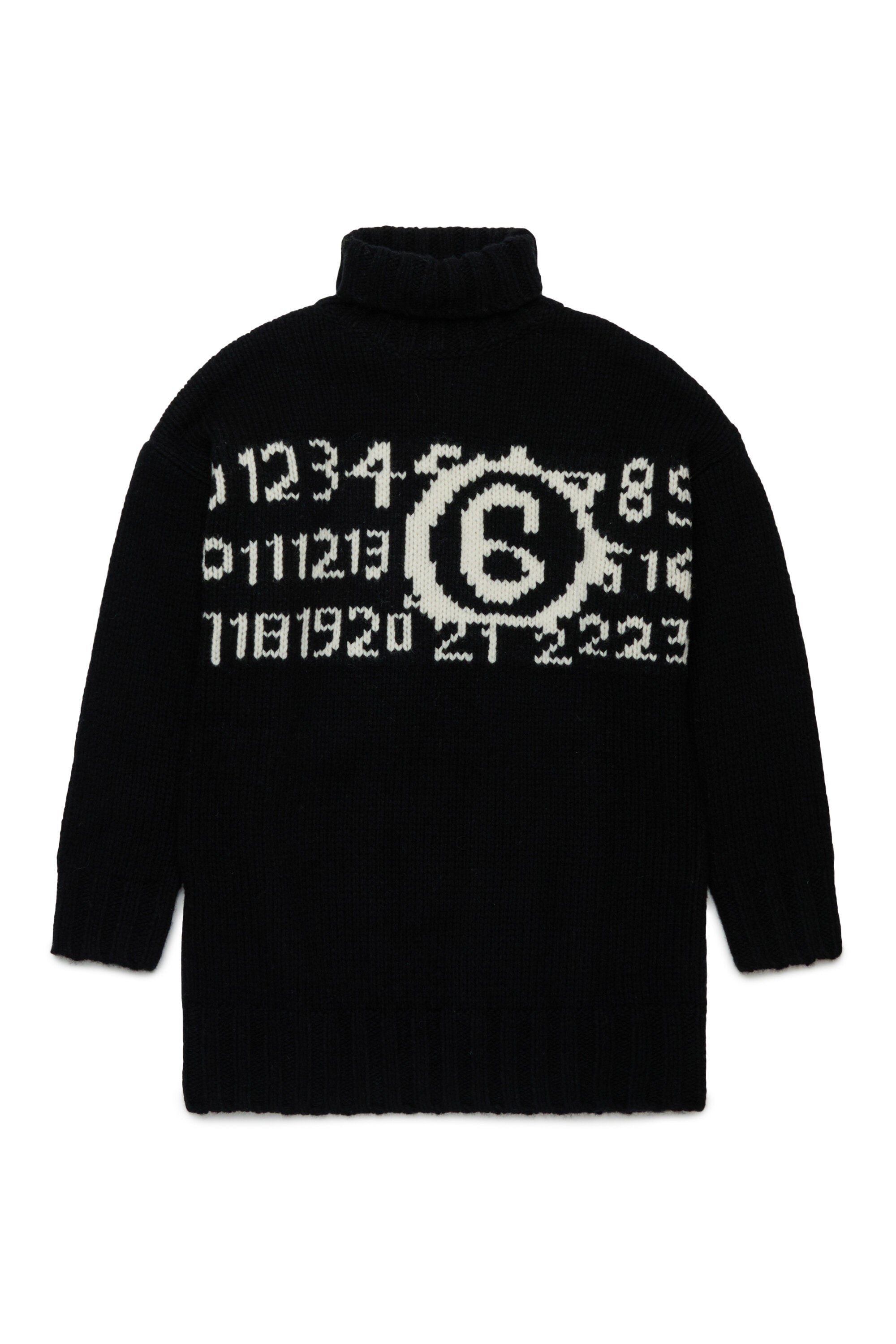 マキシロゴ入りニット・ミニ・ドレス