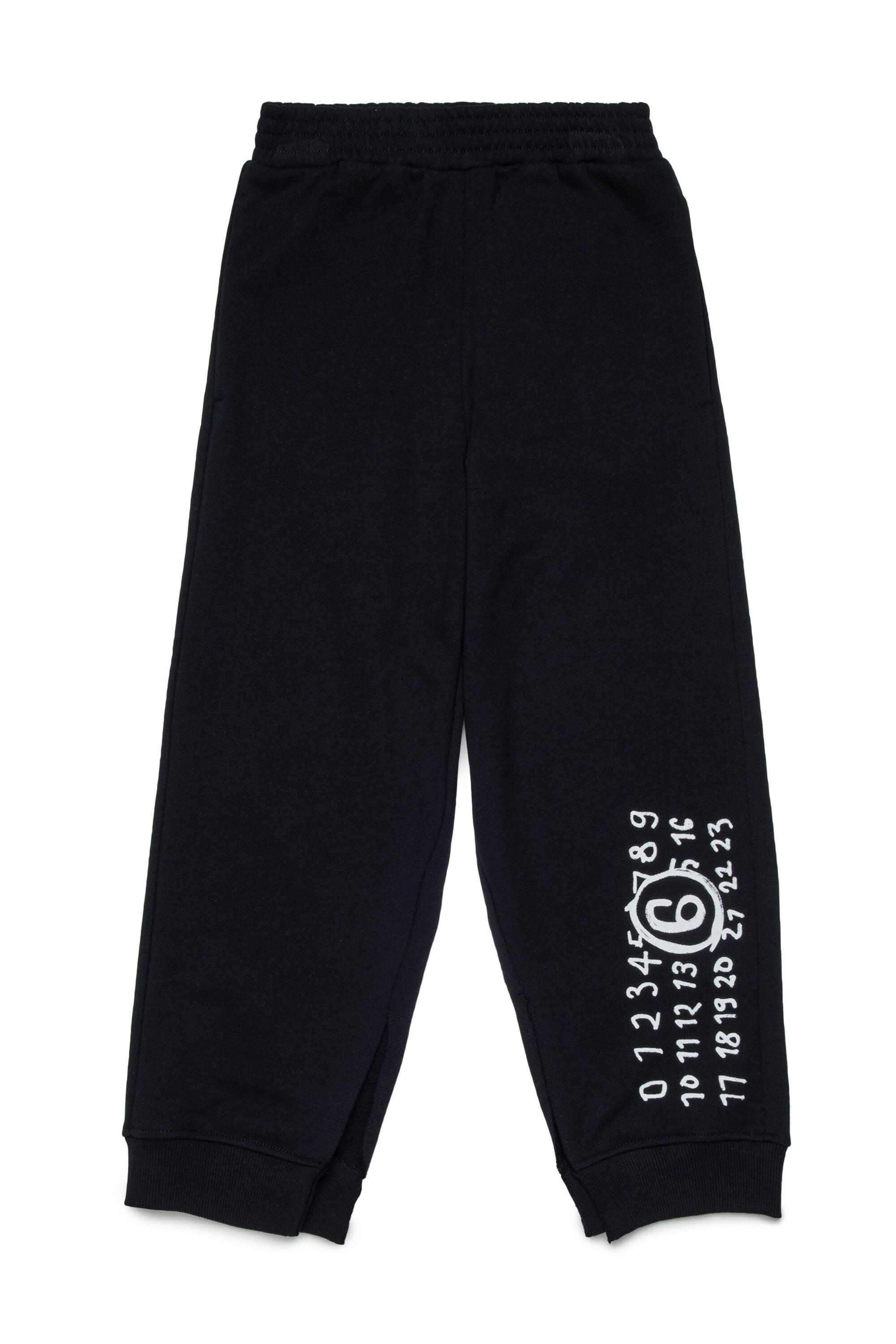 Split jogger pants branded with Hand Written logo