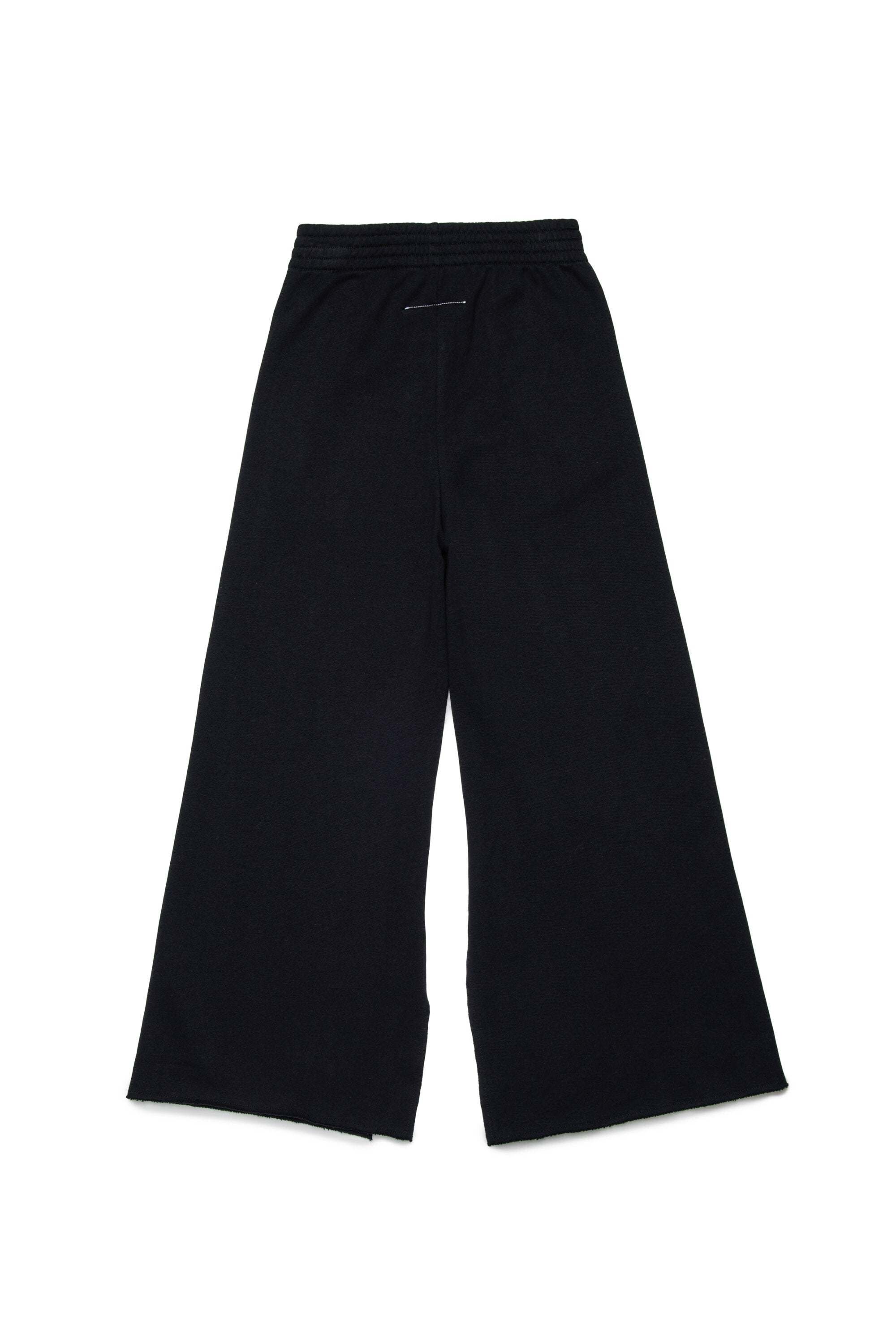 Fleece pants with glossy plucking