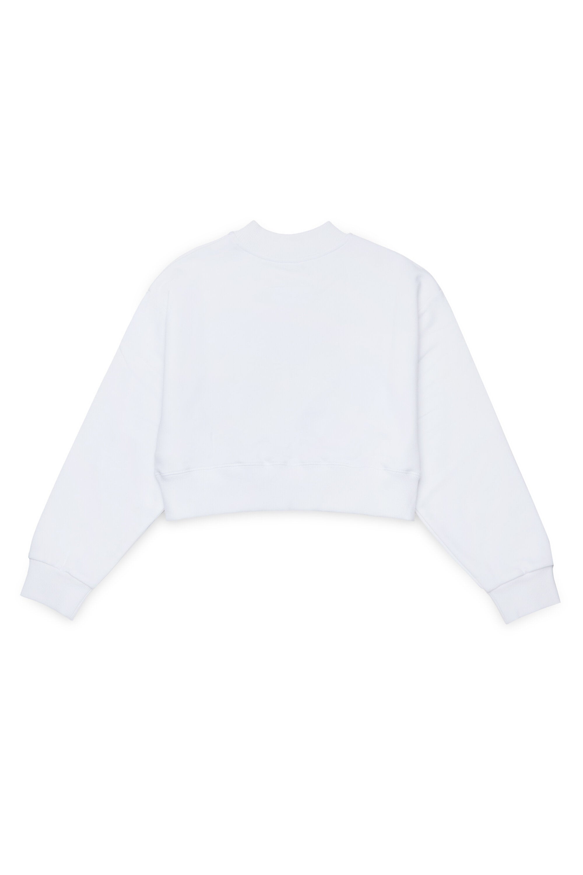 Cropped crew-neck sweatshirt with Numeric Logo patches