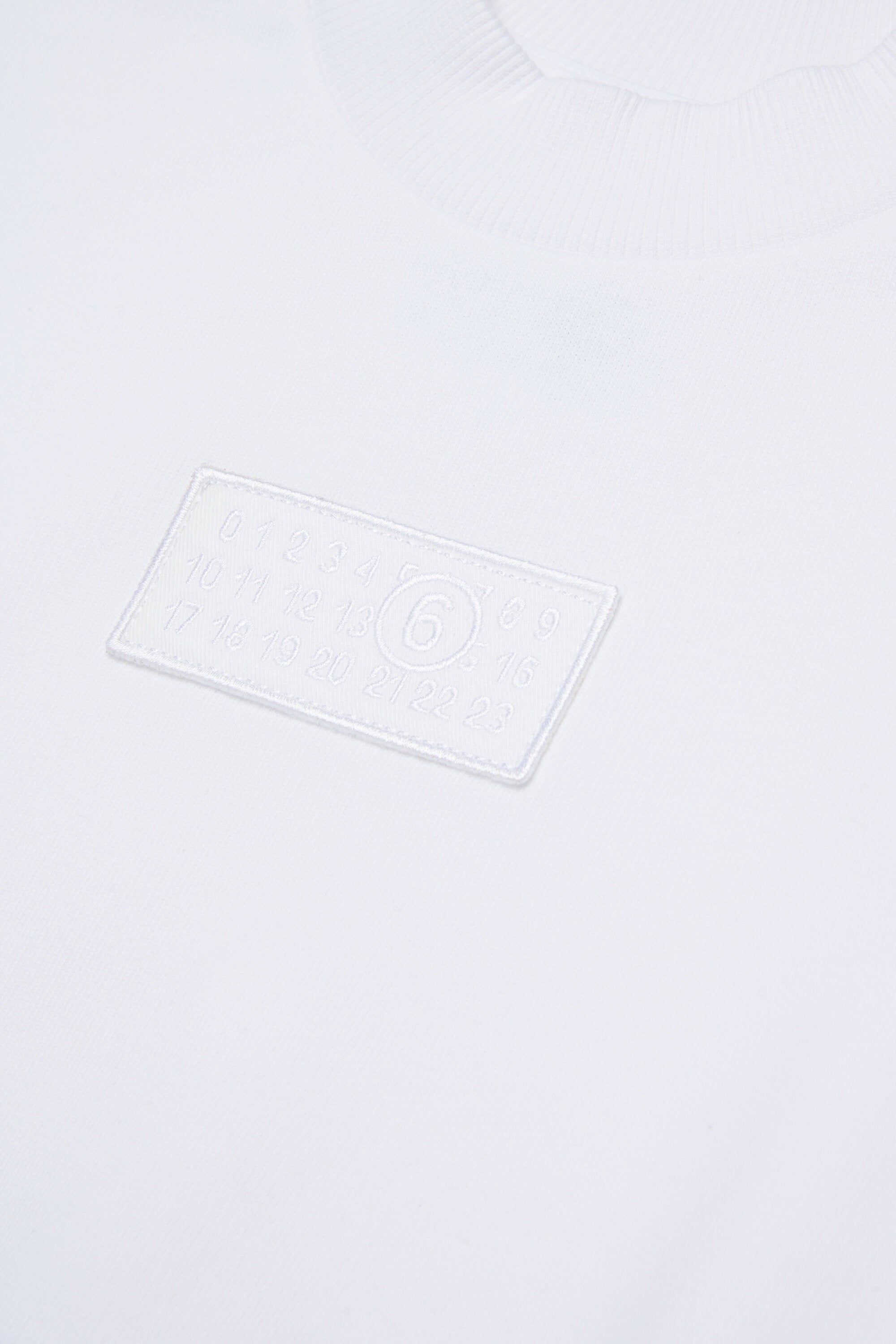 Cropped crew-neck sweatshirt with Numeric Logo patches
