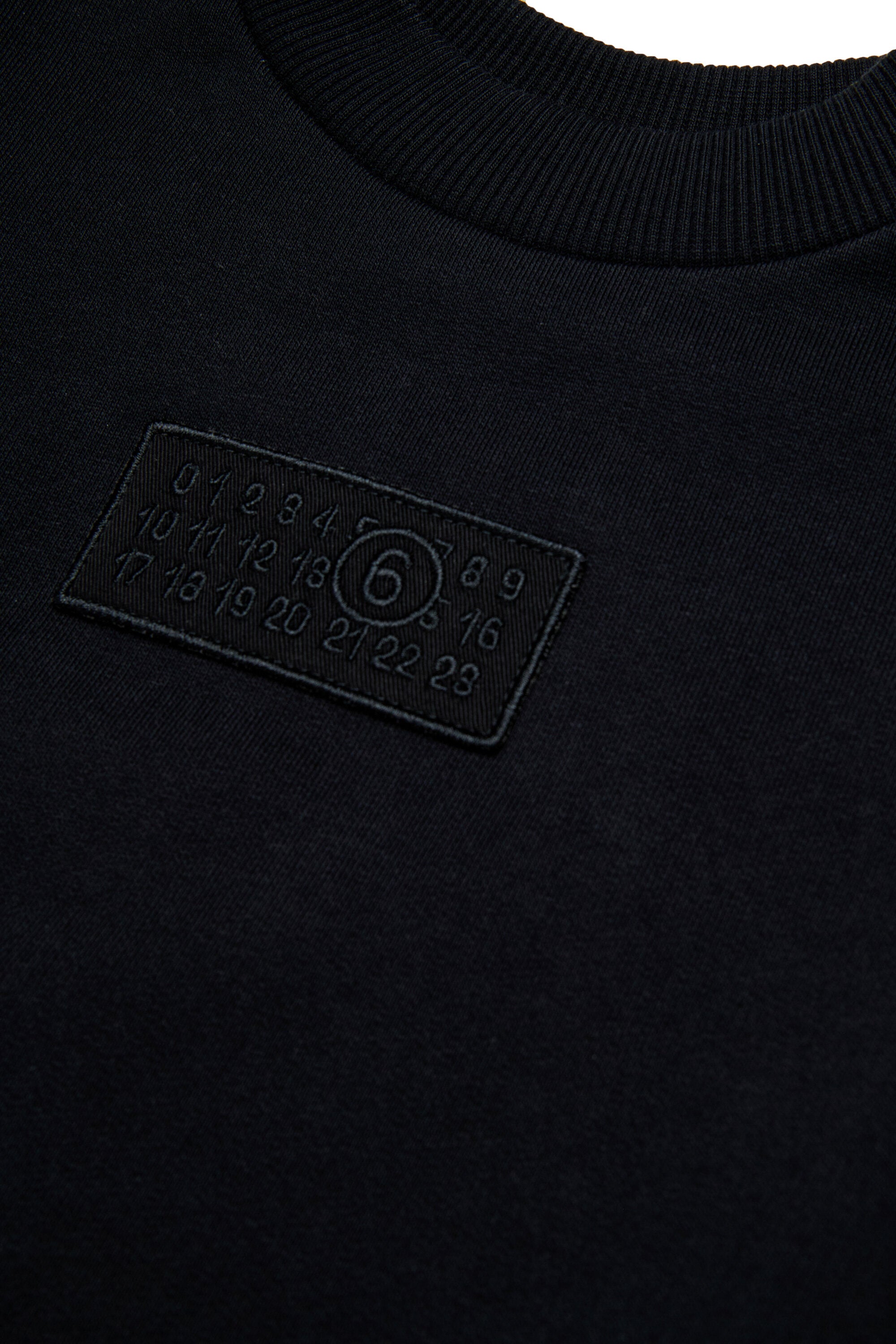 Cropped crew-neck sweatshirt with Numeric Logo patches