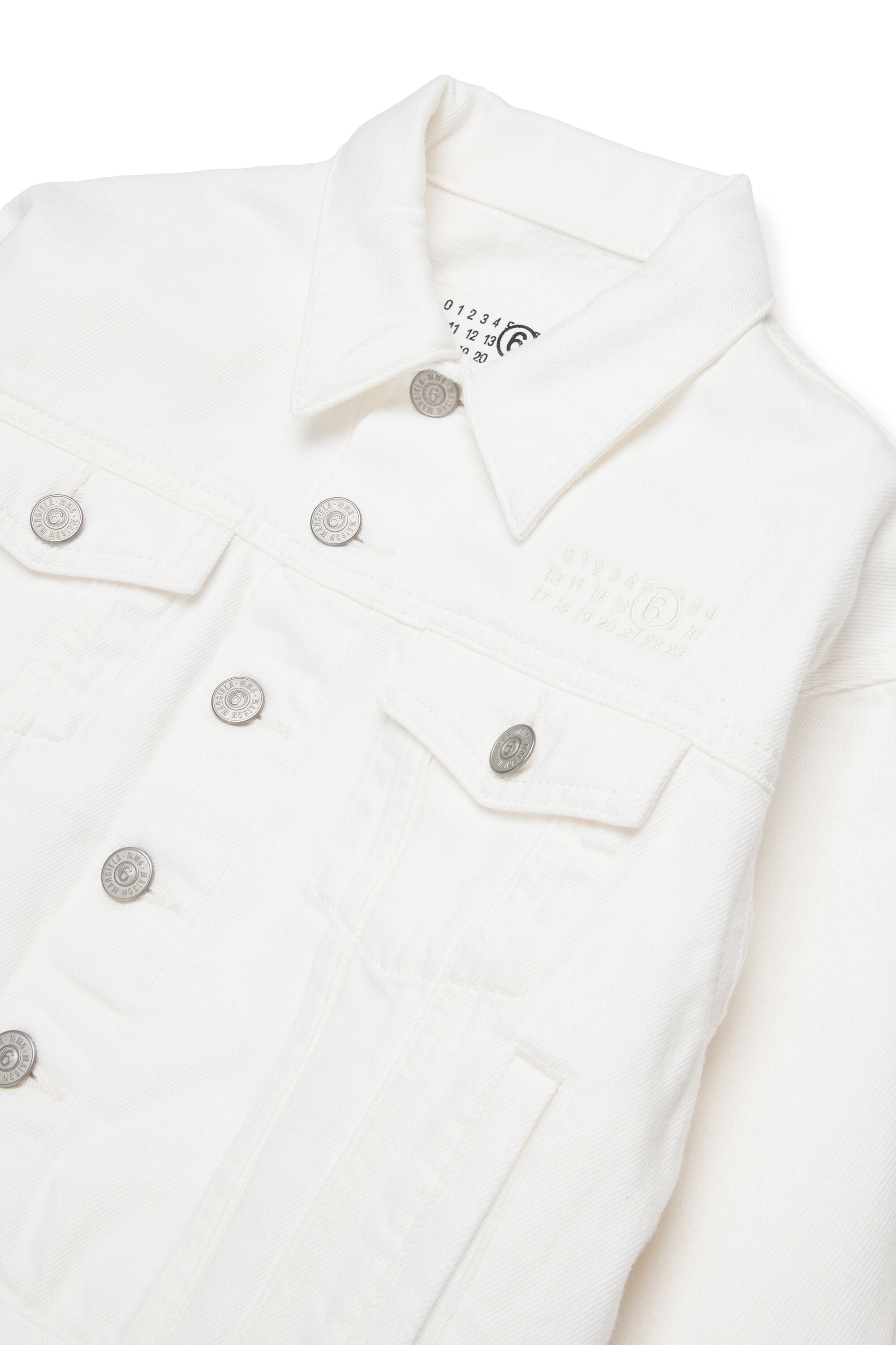 Denim jacket with printed logo