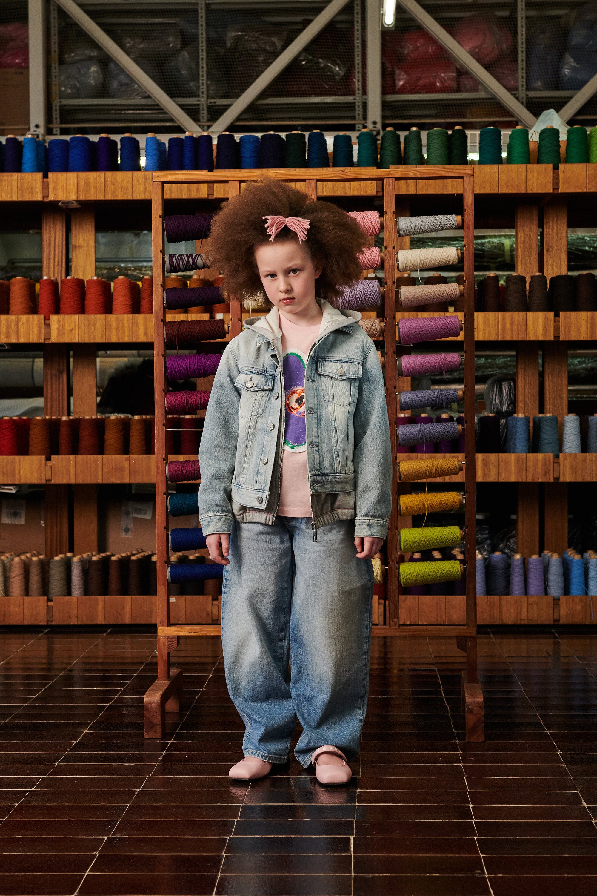 ライトウォッシュ加工デニムジャケット